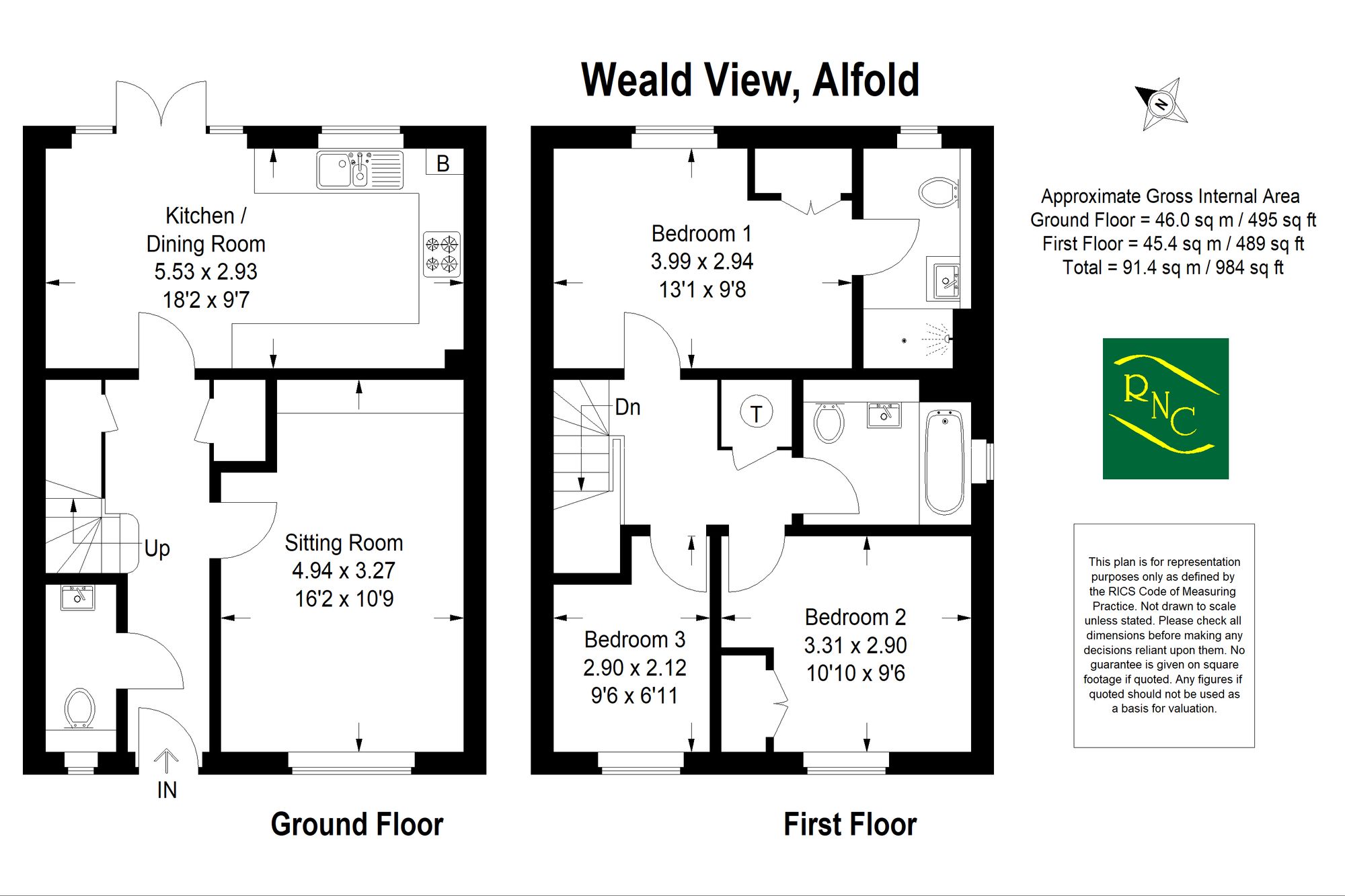 3 Weald View, Cranleigh floorplan
