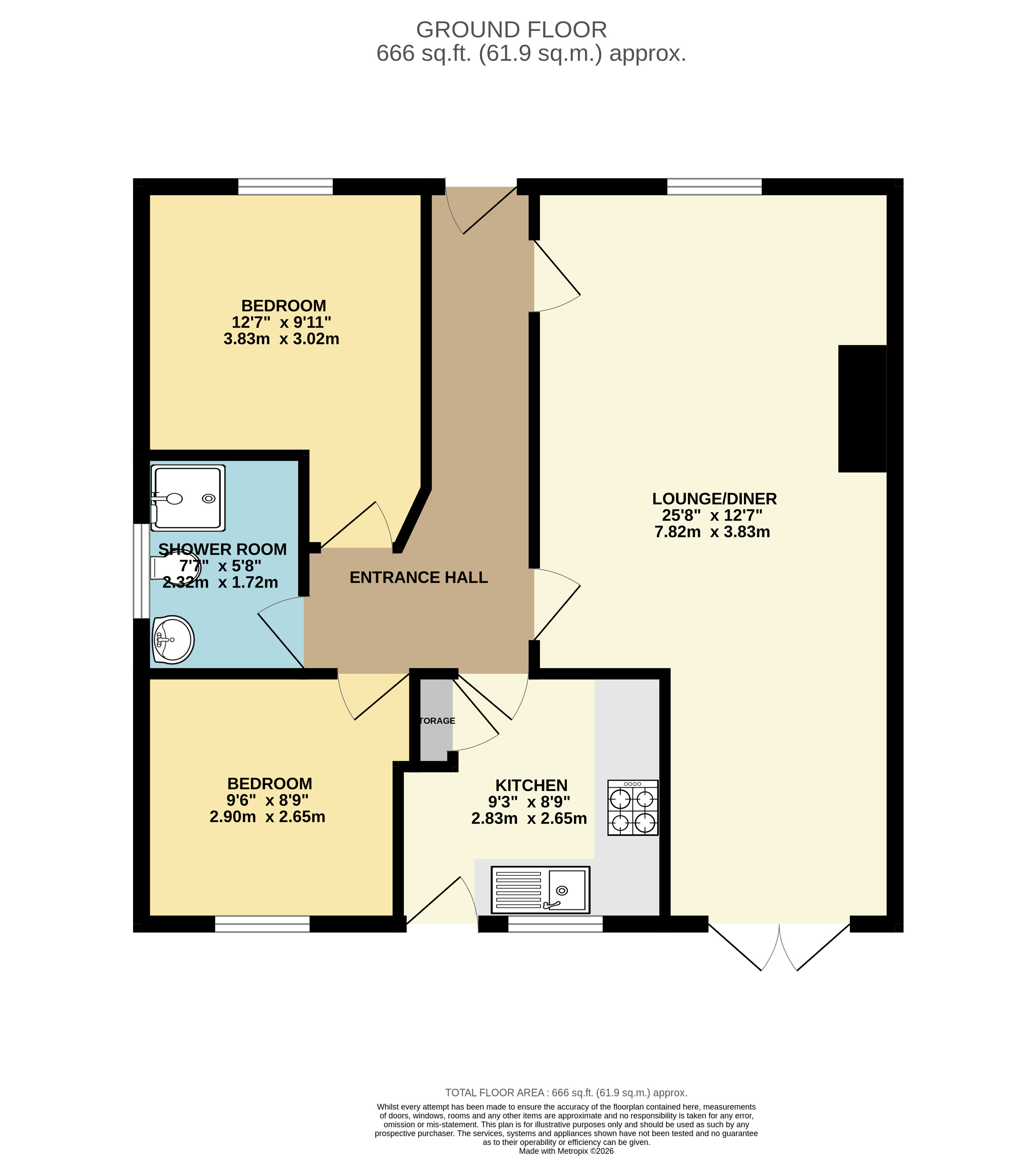 1a, Robertson Road, North Hykeham floorplan