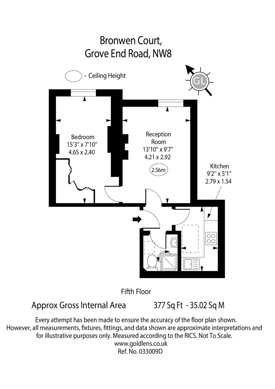 Flat 14, Bronwen Court,, Grove End Road, London floorplan