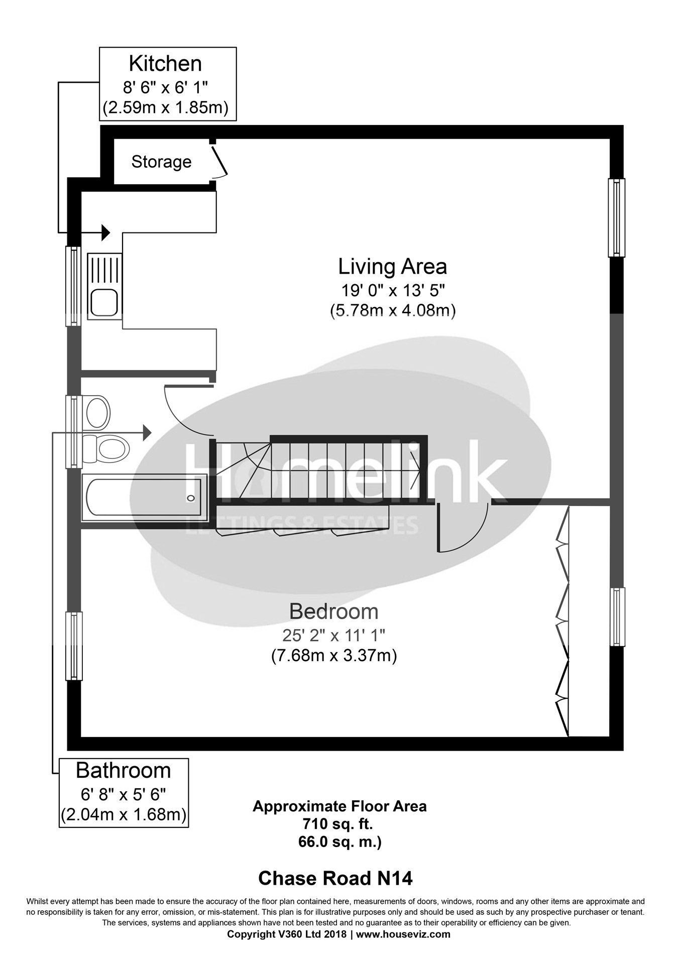 1 Bedrooms Flat to rent in Chase Road, Southgate, London N14