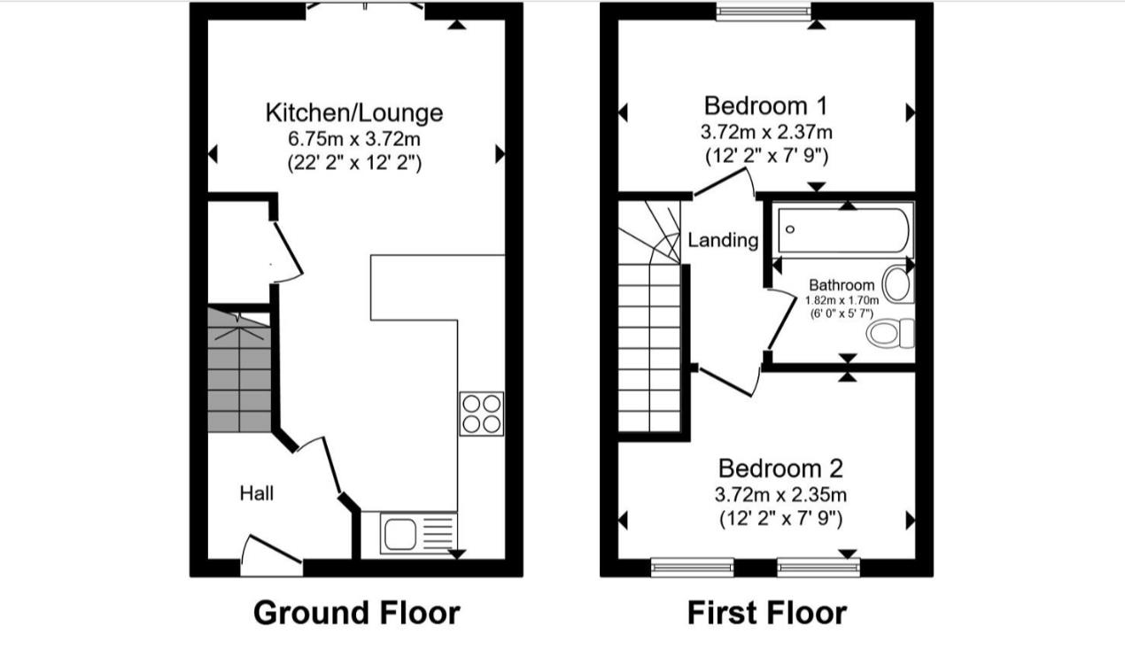 22, Stret Lowarth, Lane, Newquay, Cornwall floorplan
