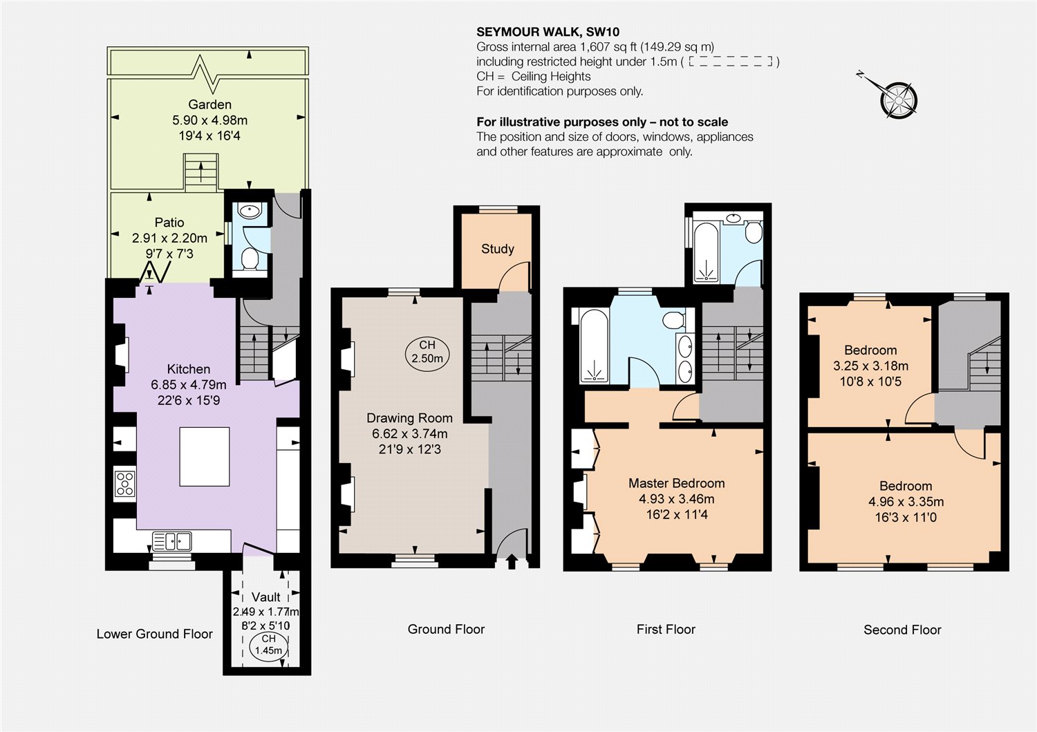 3 Bedrooms Terraced house for sale in Seymour Walk, London SW10