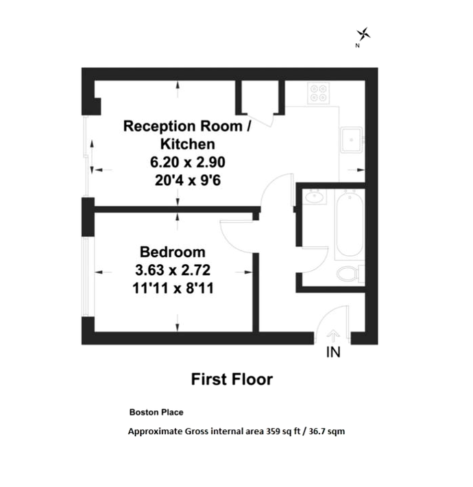 1 Bedrooms Flat to rent in Boston Place, London NW1