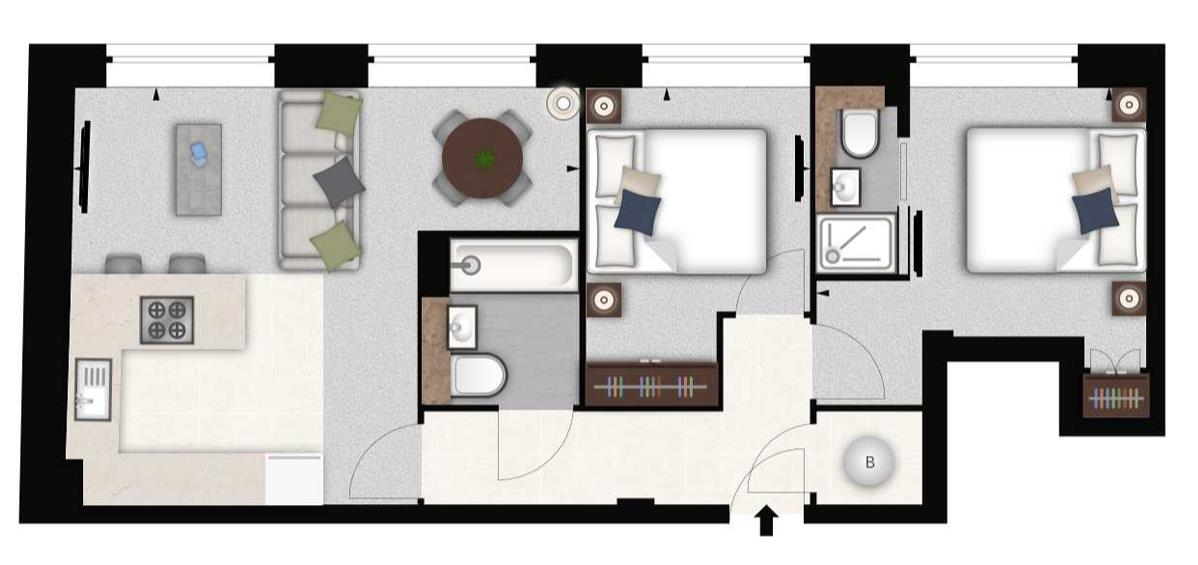 Palace Wharf*, 23, Rainville Road, London floorplan