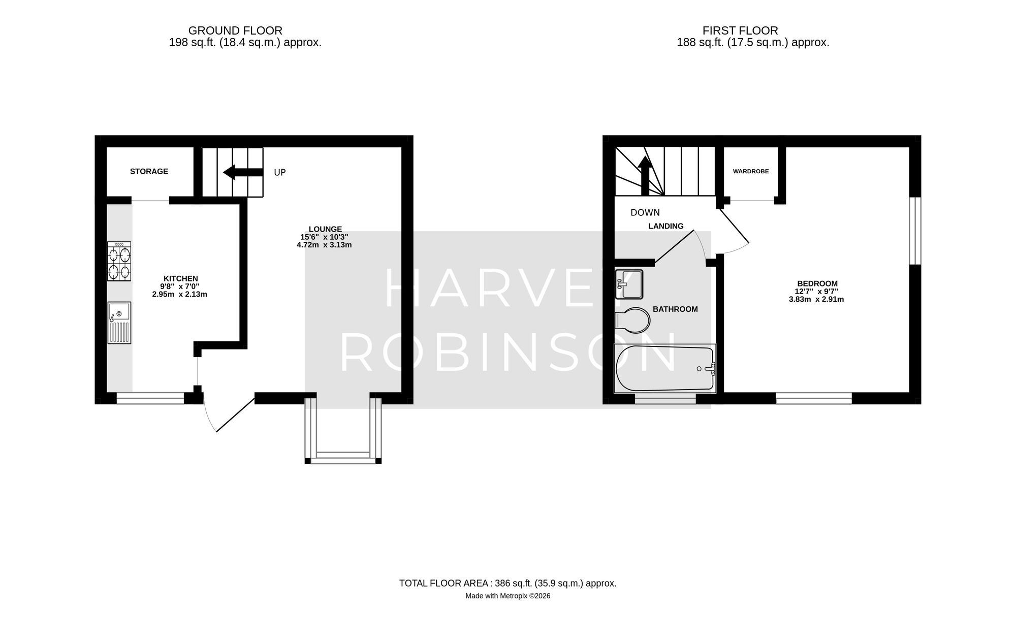 9 Heron Close, Biggleswade floorplan