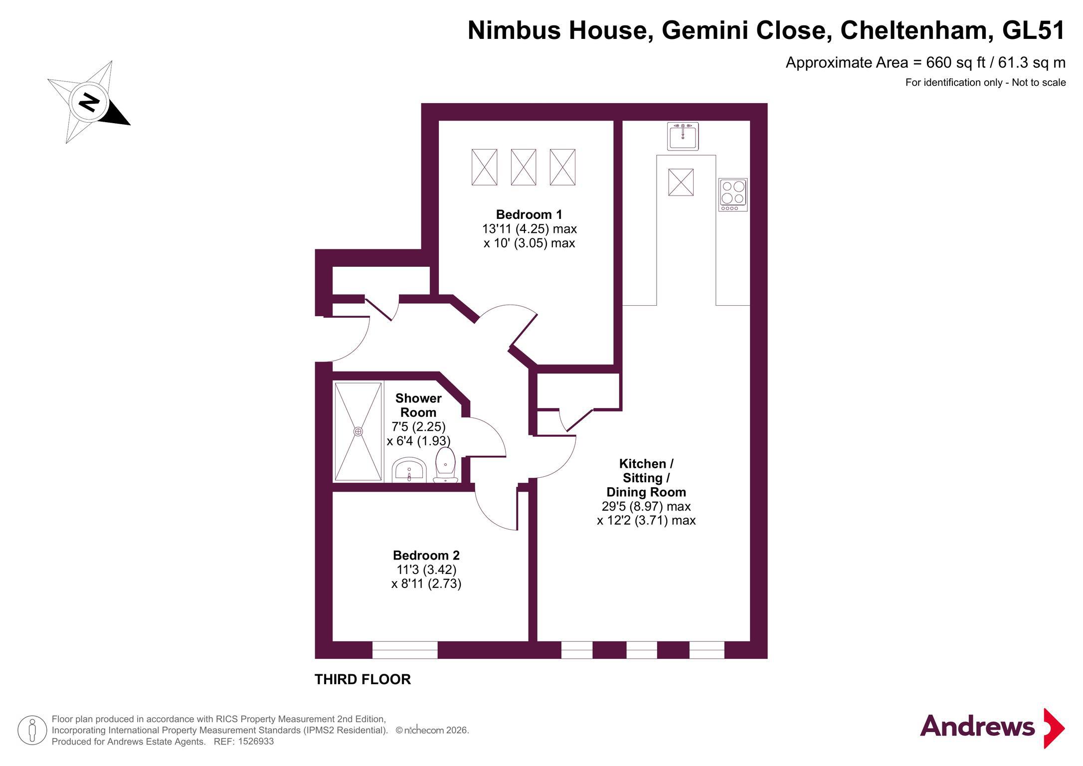 28, Nimbus House, Cheltenham floorplan