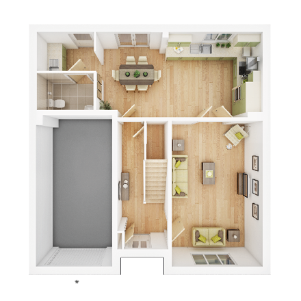The Wortham - Plot 323, Wellington Place, Airfield Road, Market Harborough, Leicester floorplan