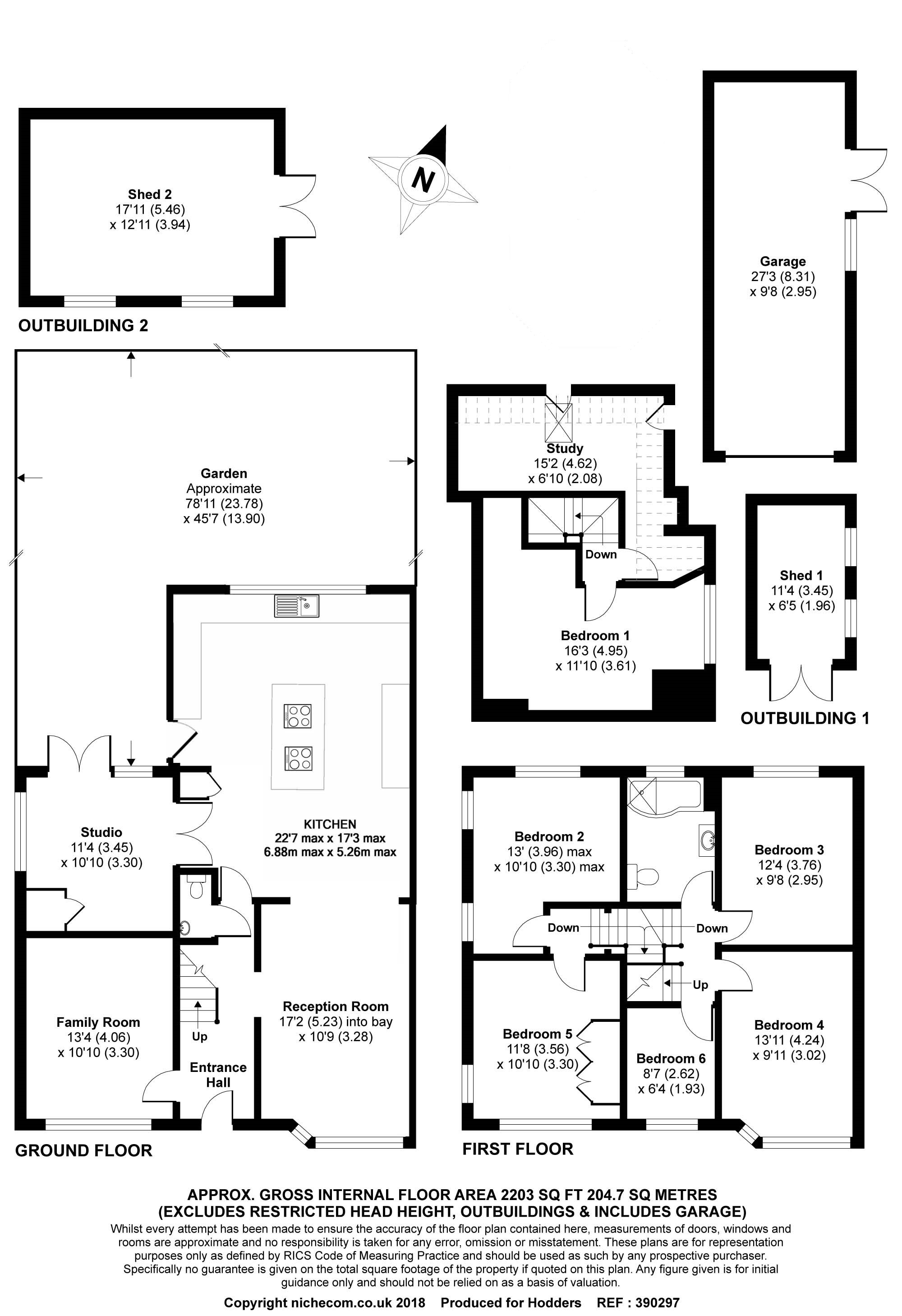 6 Bedrooms Semi-detached house for sale in Birchfield Close, Addlestone, Surrey KT15