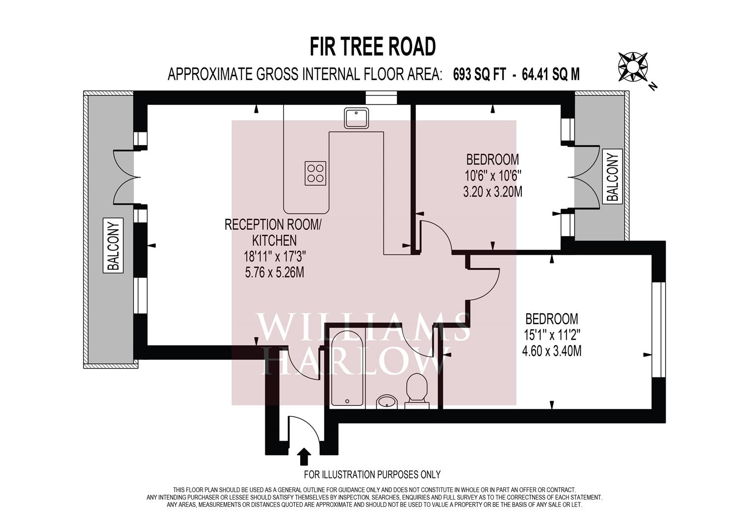 Flat 4, 40, Fir Tree Road, Banstead floorplan
