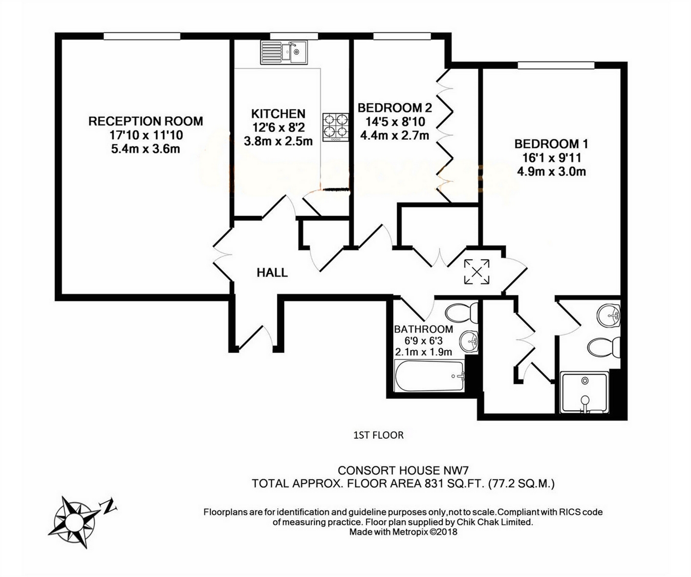 2 Bedrooms Flat for sale in Albert Road, Mill Hill NW7