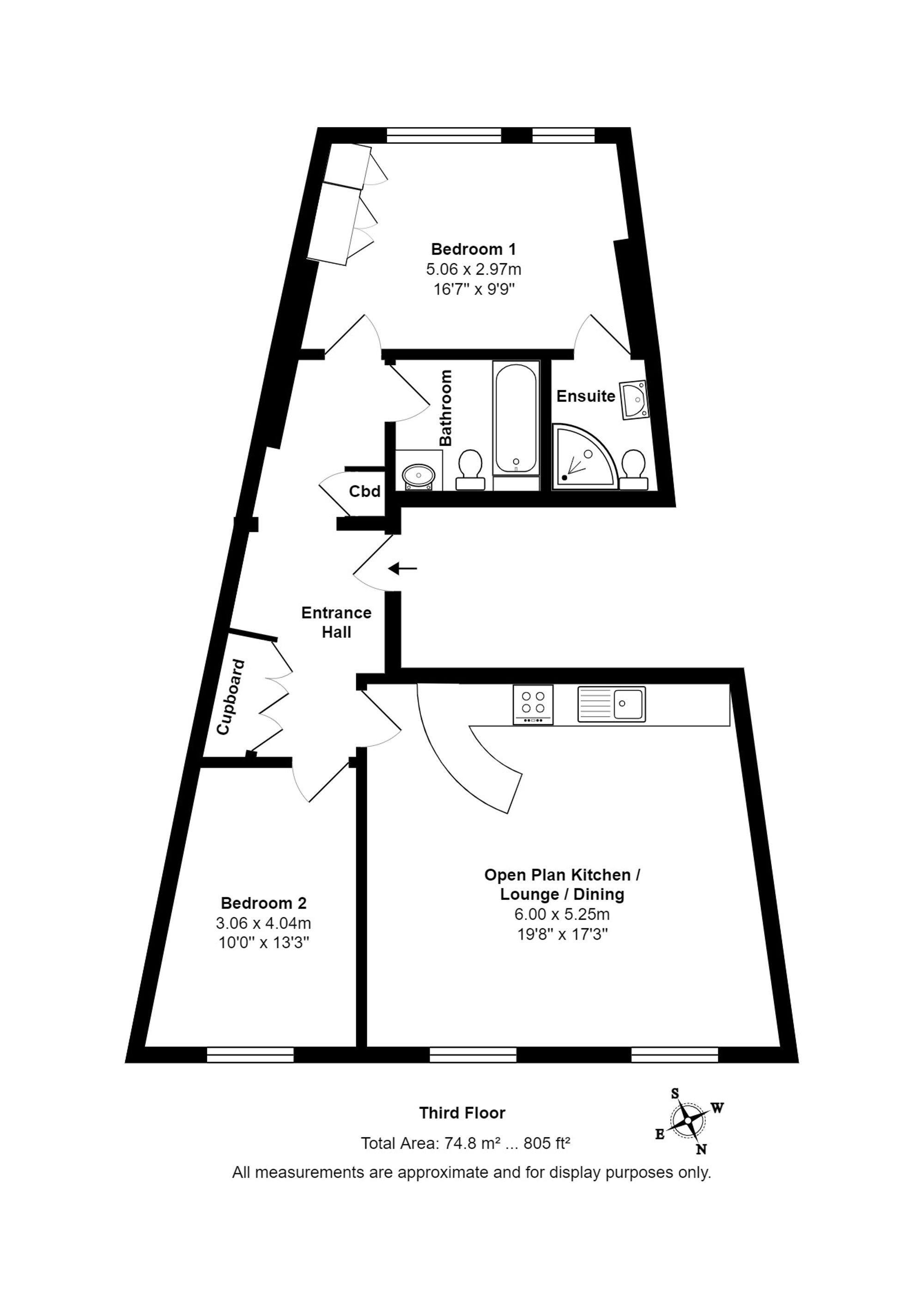 Apt 4, 3a Prospect Crescent, Harrogate floorplan