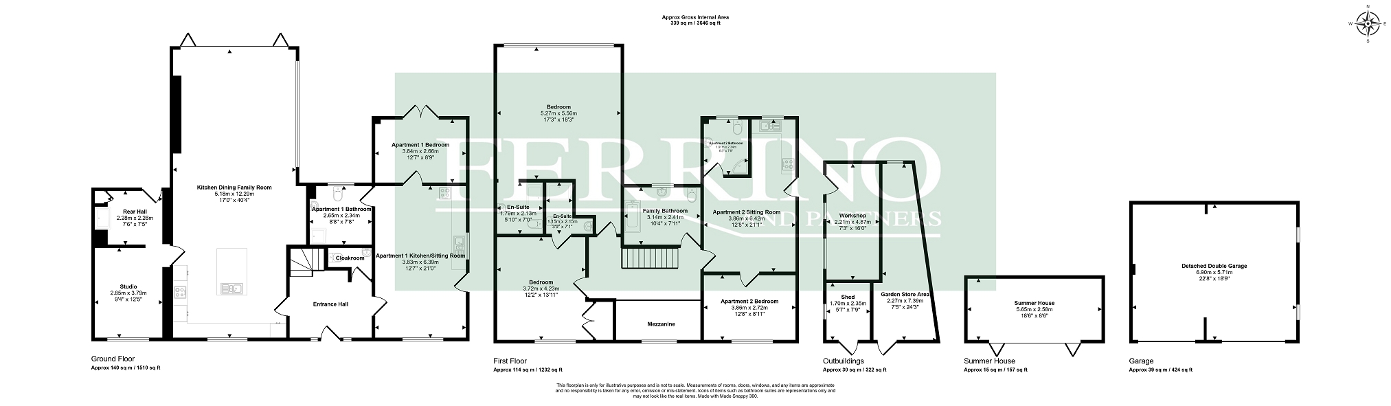 Lawnstone, with 2 Separate Apartments, Coleford floorplan