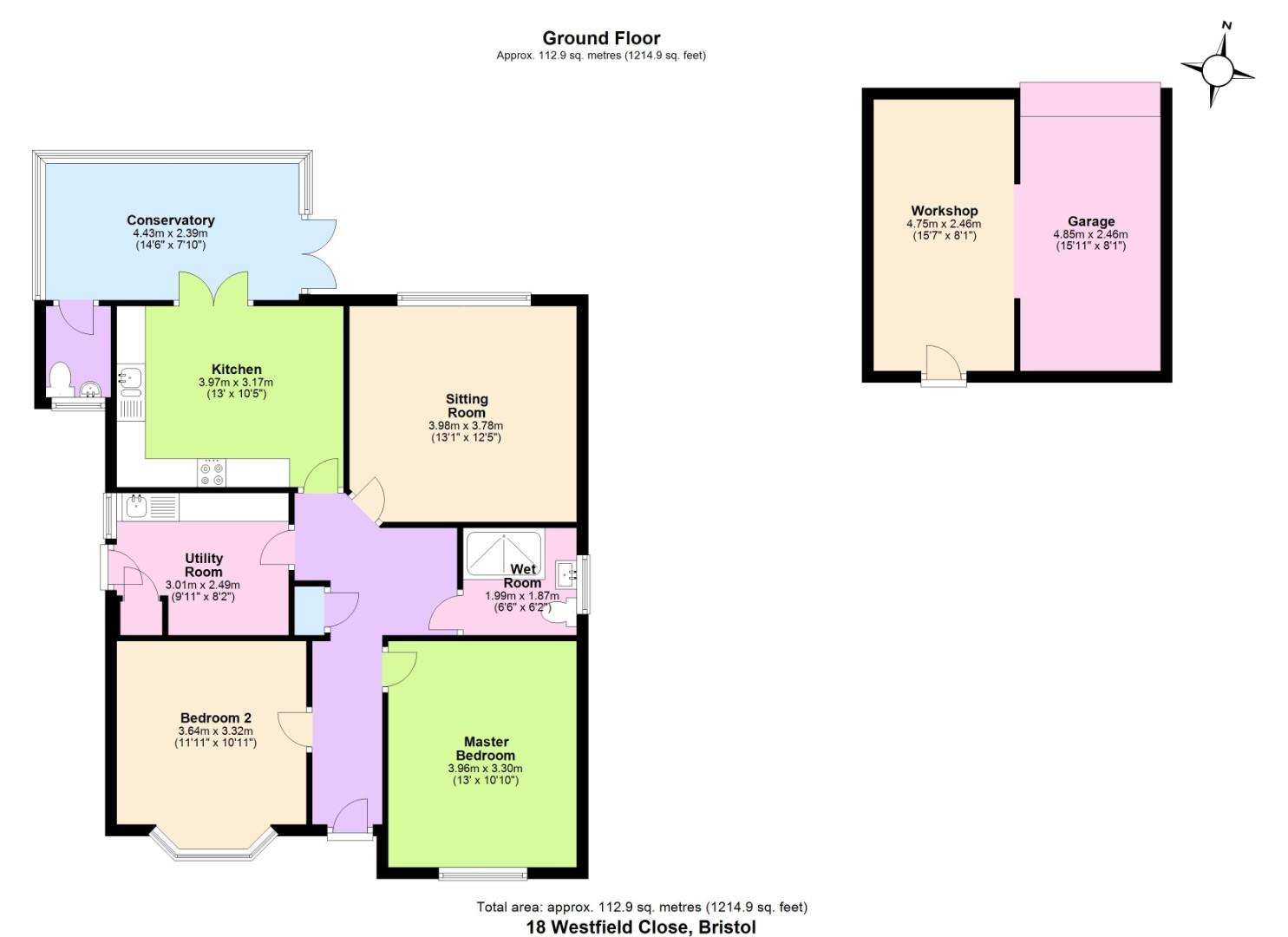 Westfield Close, Keynsham, Bristol BS31, 2 bedroom detached bungalow for sale 62526760