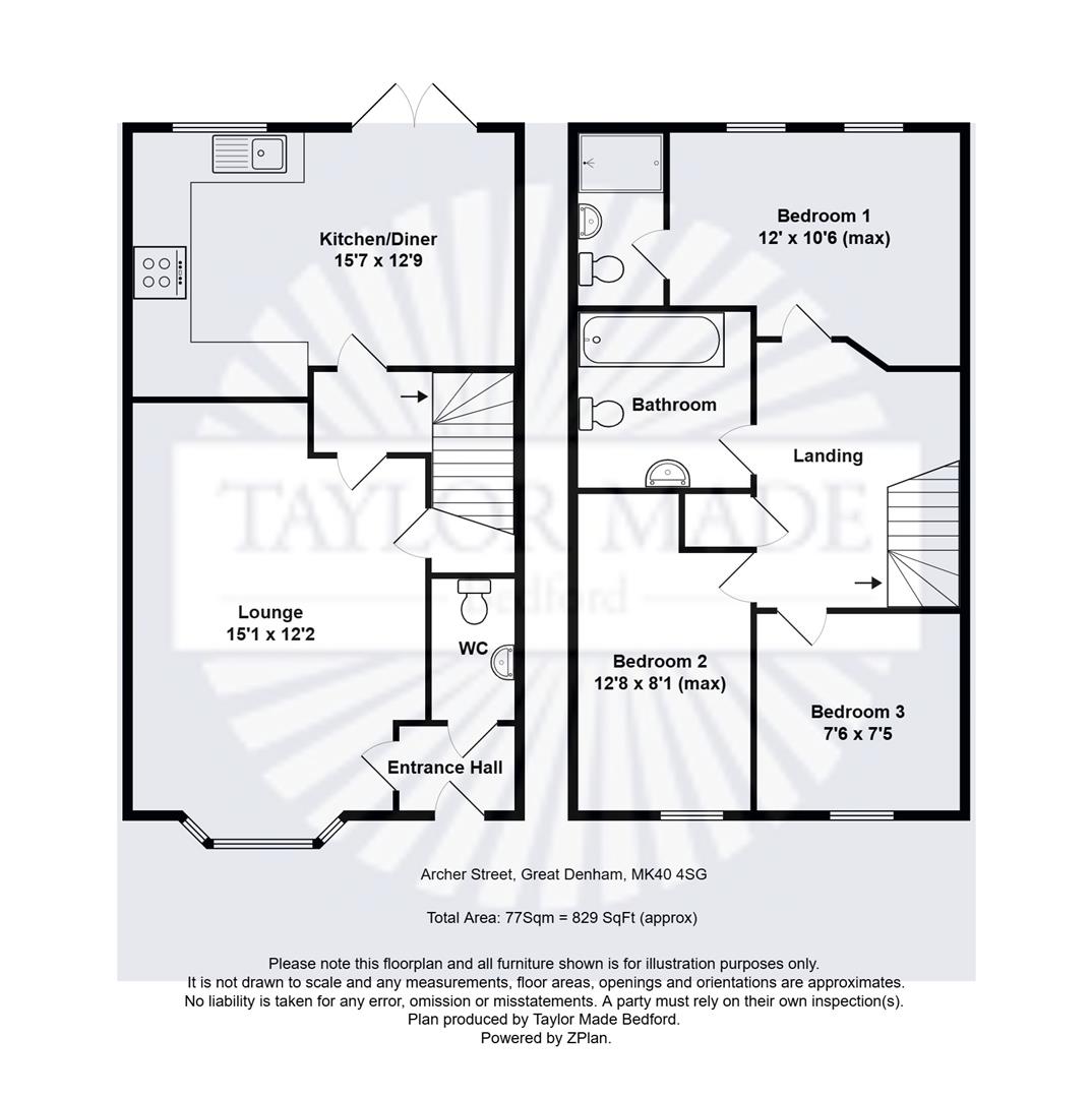 40, Archer Street, Bedford floorplan