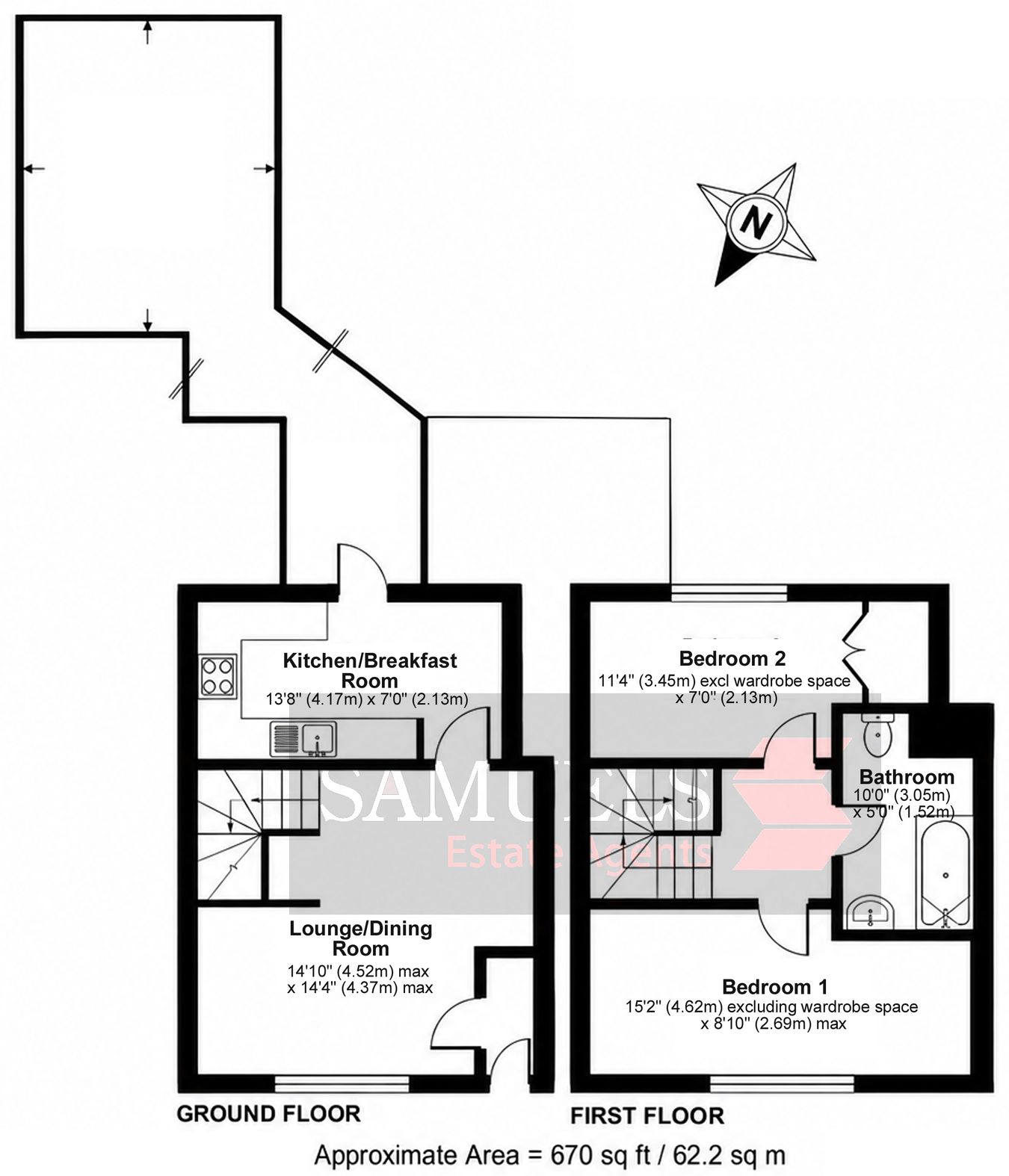 4 Waldrons Cottages, Exeter floorplan