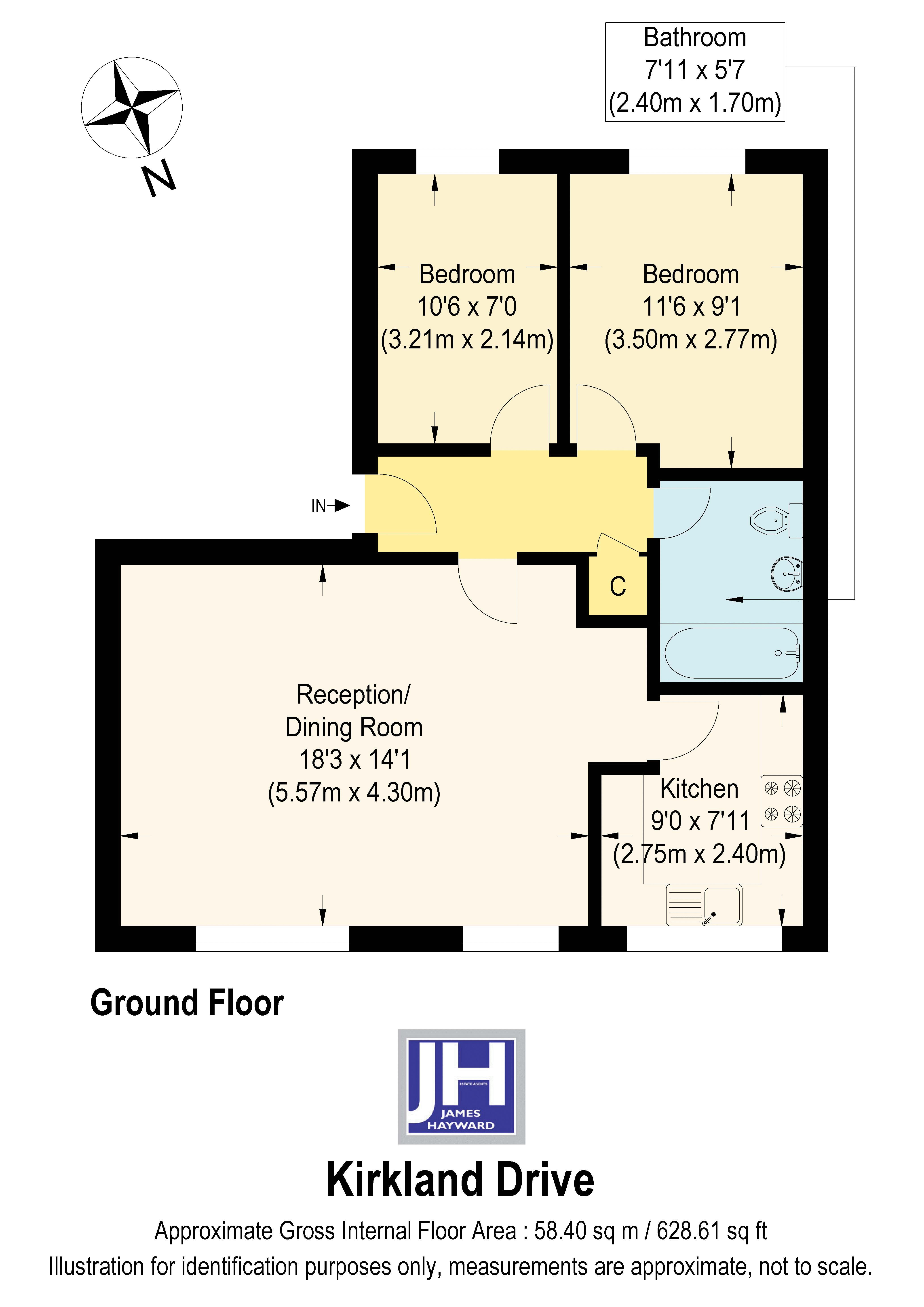 Kirkland Drive, Enfield EN2, 2 bedroom flat for sale 63936008