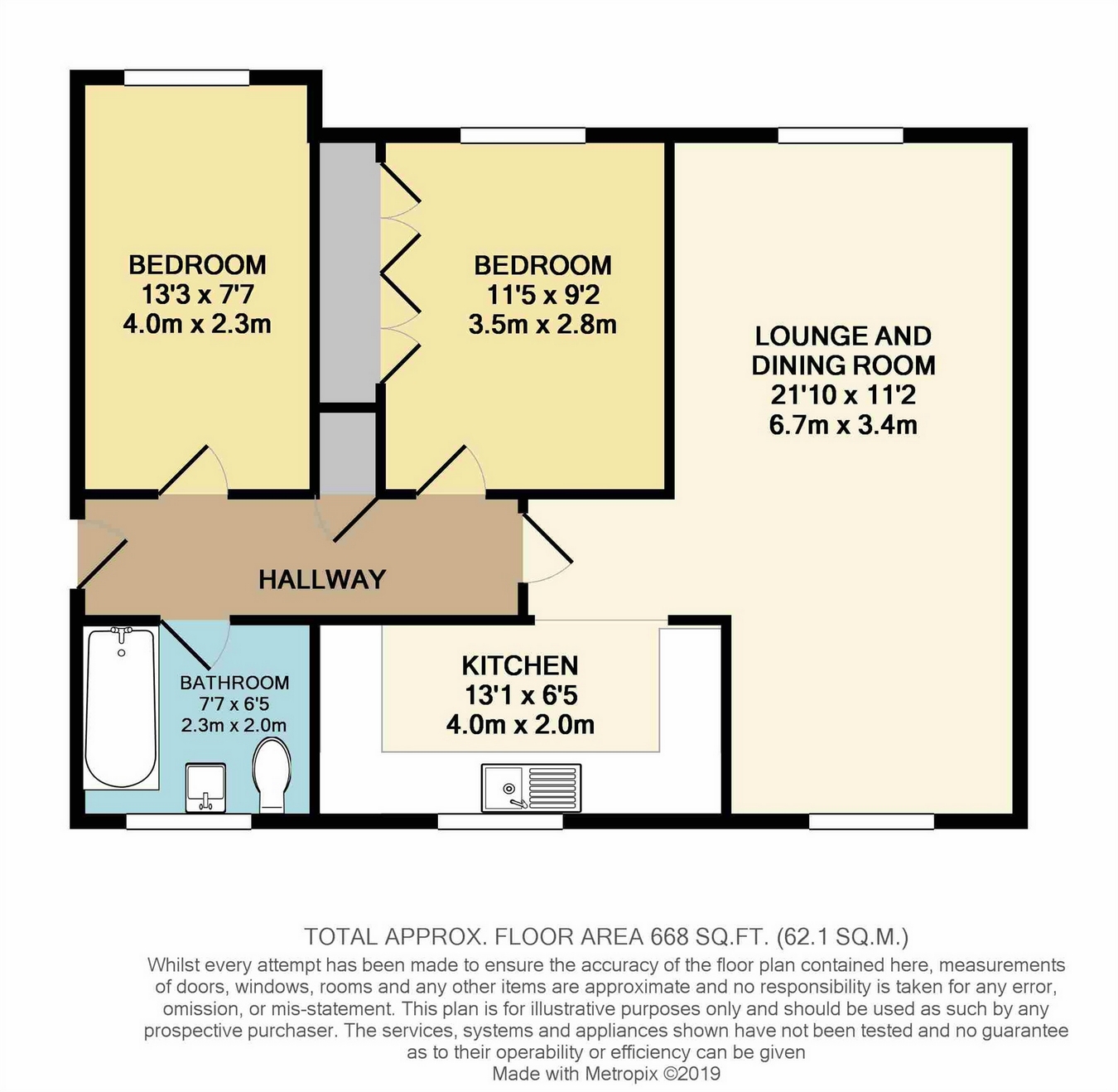 2 Bedrooms Flat for sale in 15 Bantock Way, Witham, Essex CM8