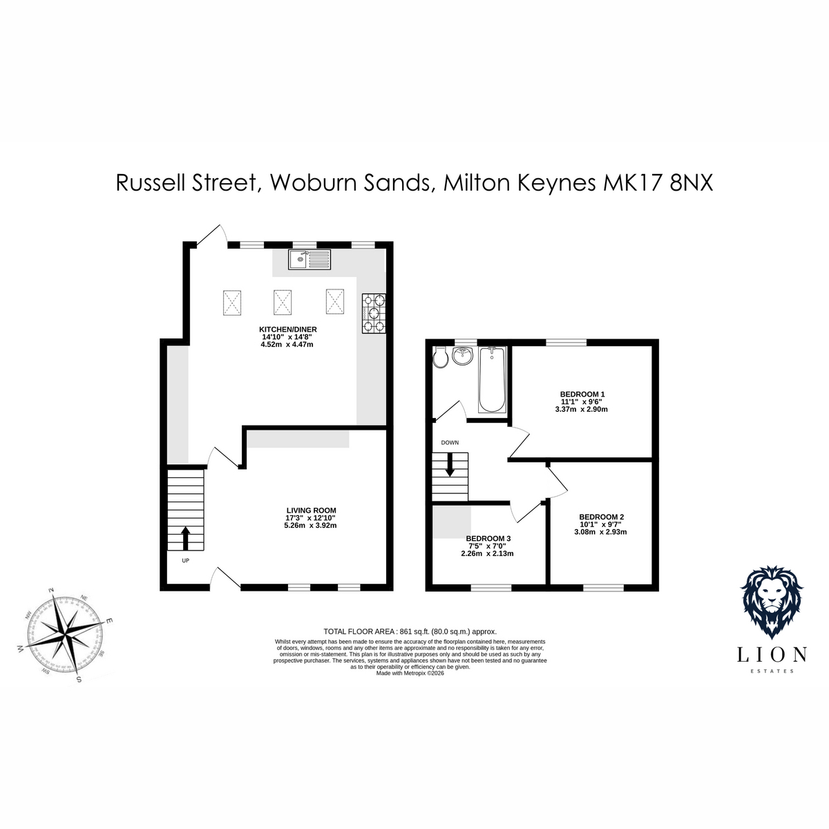 2d, Russell Street, Milton Keynes floorplan