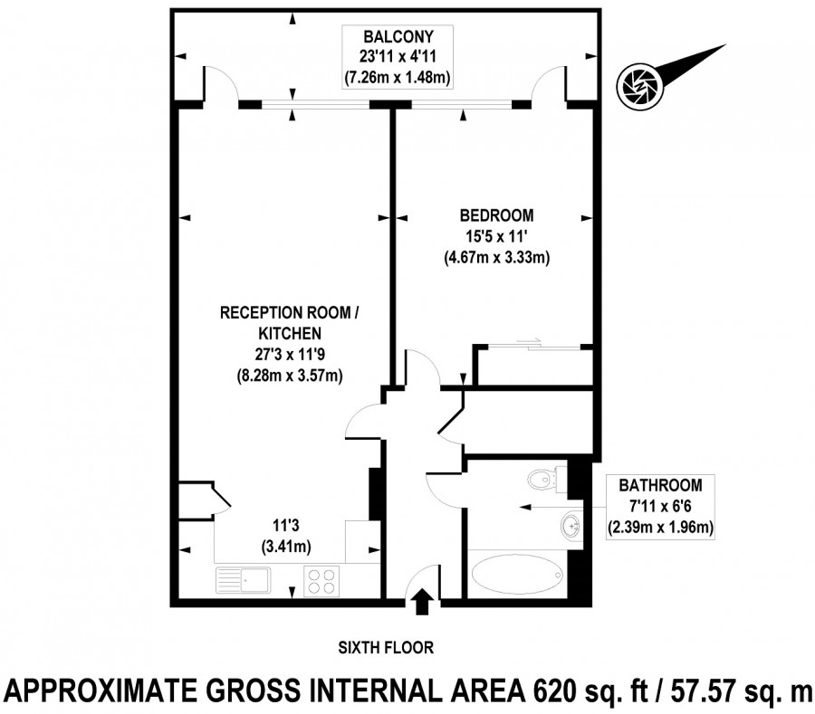 1 Bedrooms Flat to rent in Cadet Hse, Plumstead Road, Royal Arsenal Riverside SE18