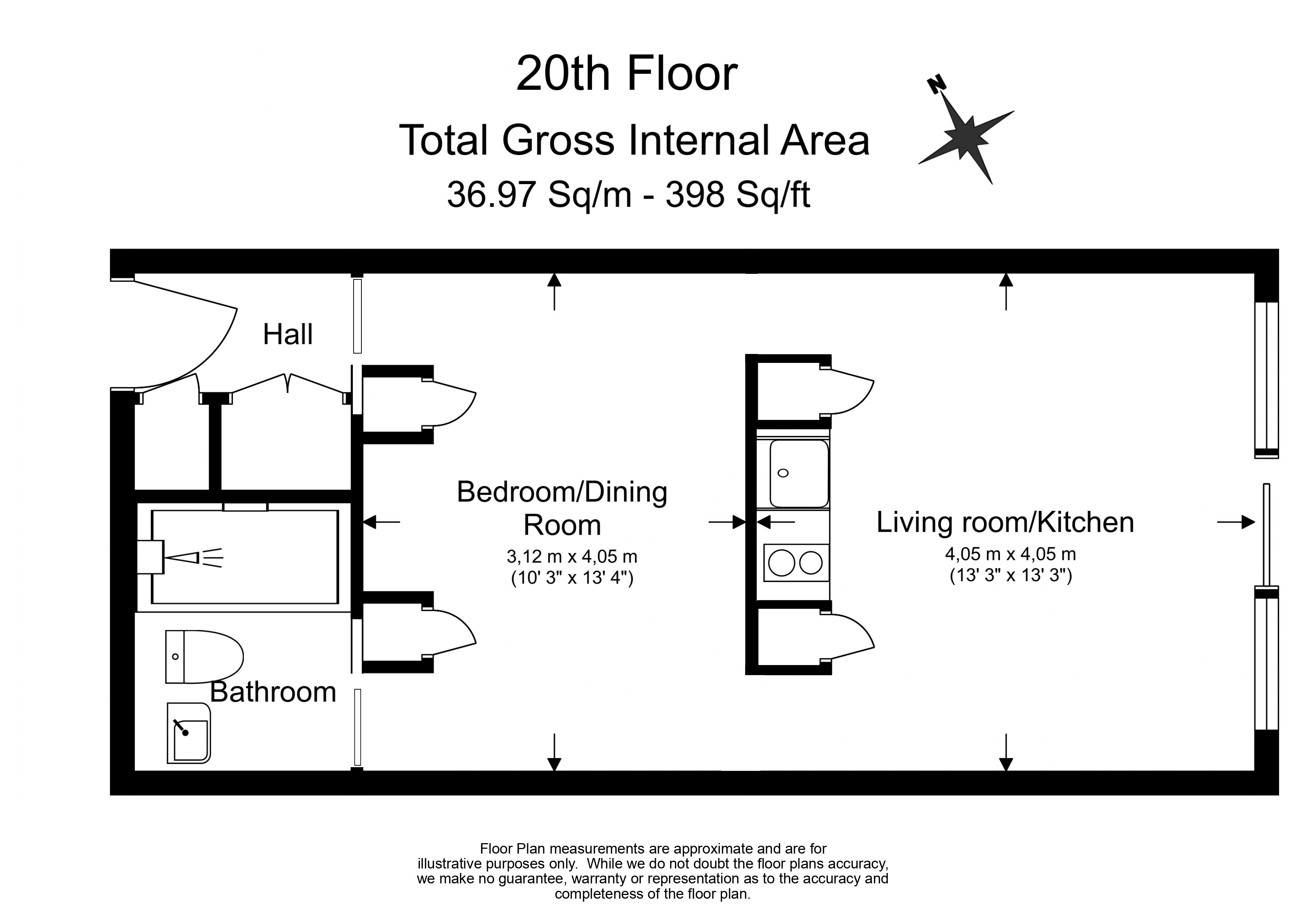 Flat 2003, The Heron, 5, Moor Lane, Moorgate floorplan