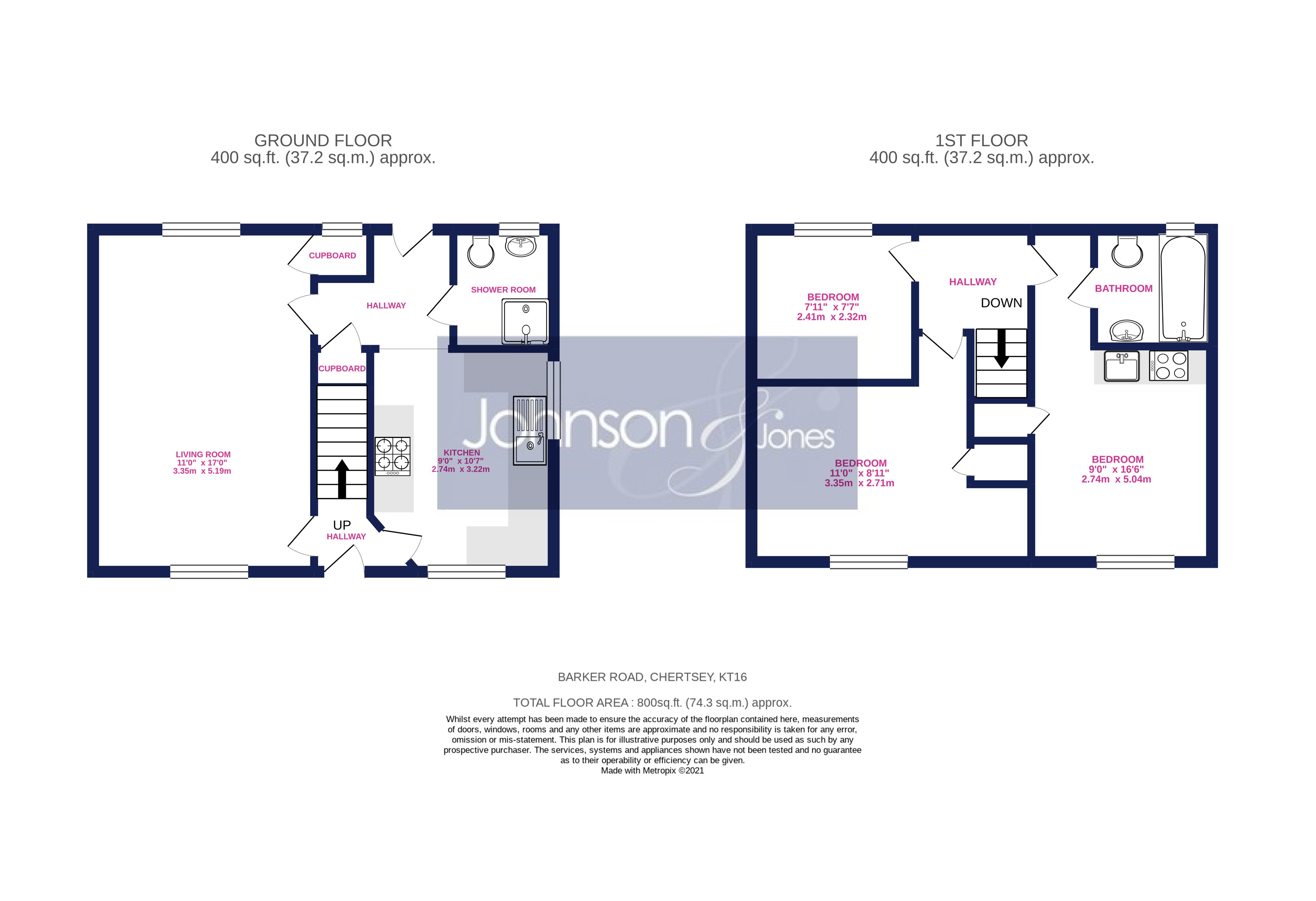Barker Road, Chertsey KT16, 3 bedroom semidetached house for sale