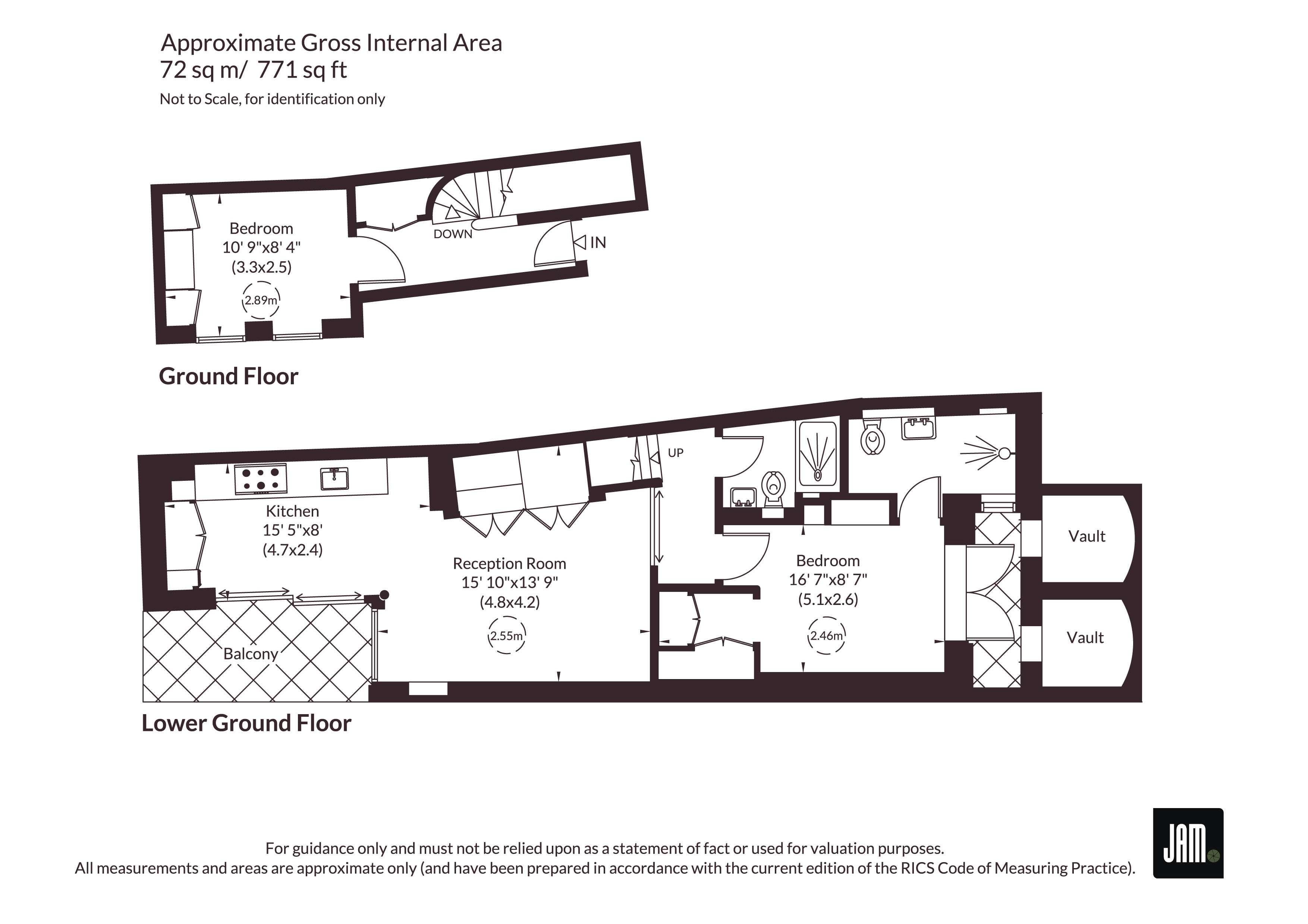 Flat A, 44, Golborne Road, London floorplan