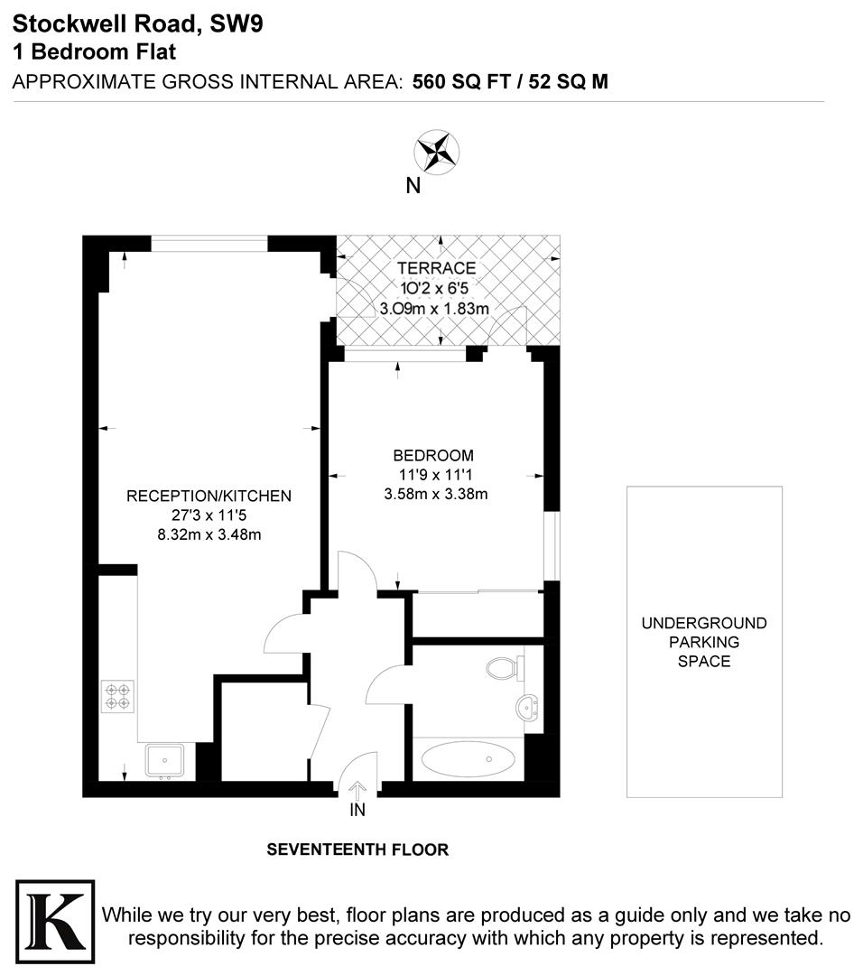 Flat 71, 151, Stockwell Road, London floorplan