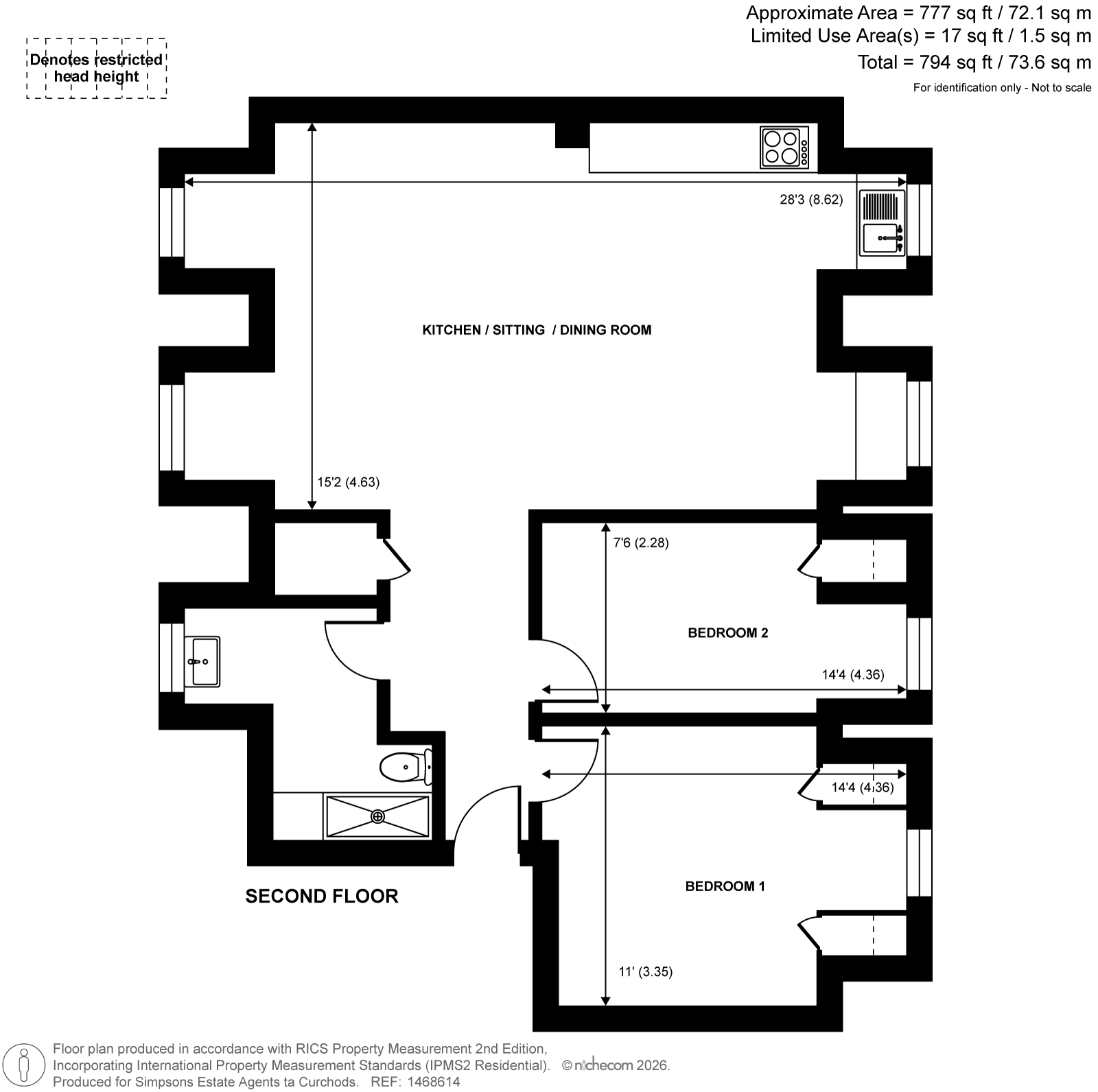 91, Alexandra Gardens, Woking floorplan