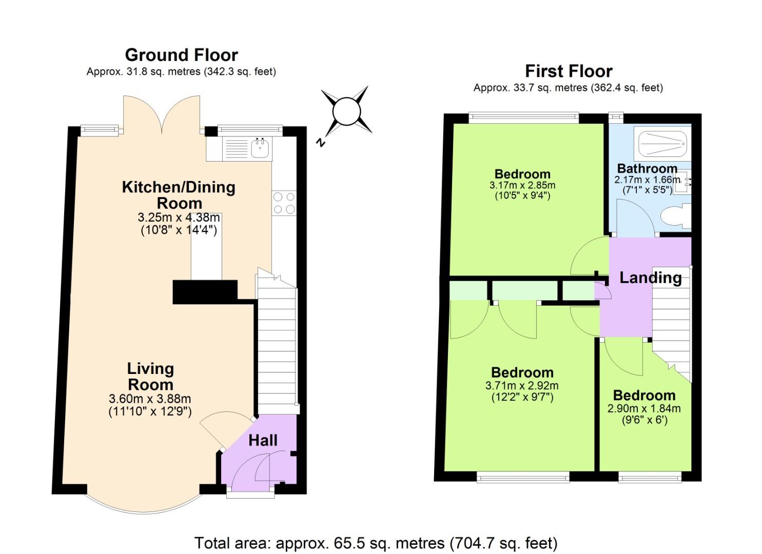 78, Brook View Drive, Nottingham floorplan