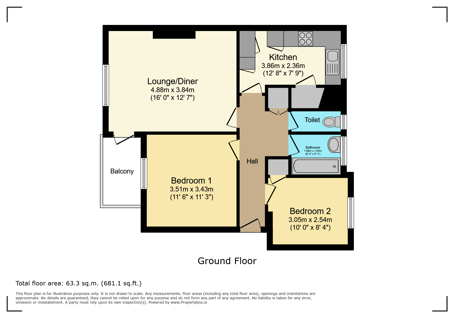 48, Avon Road, Chelmsford floorplan
