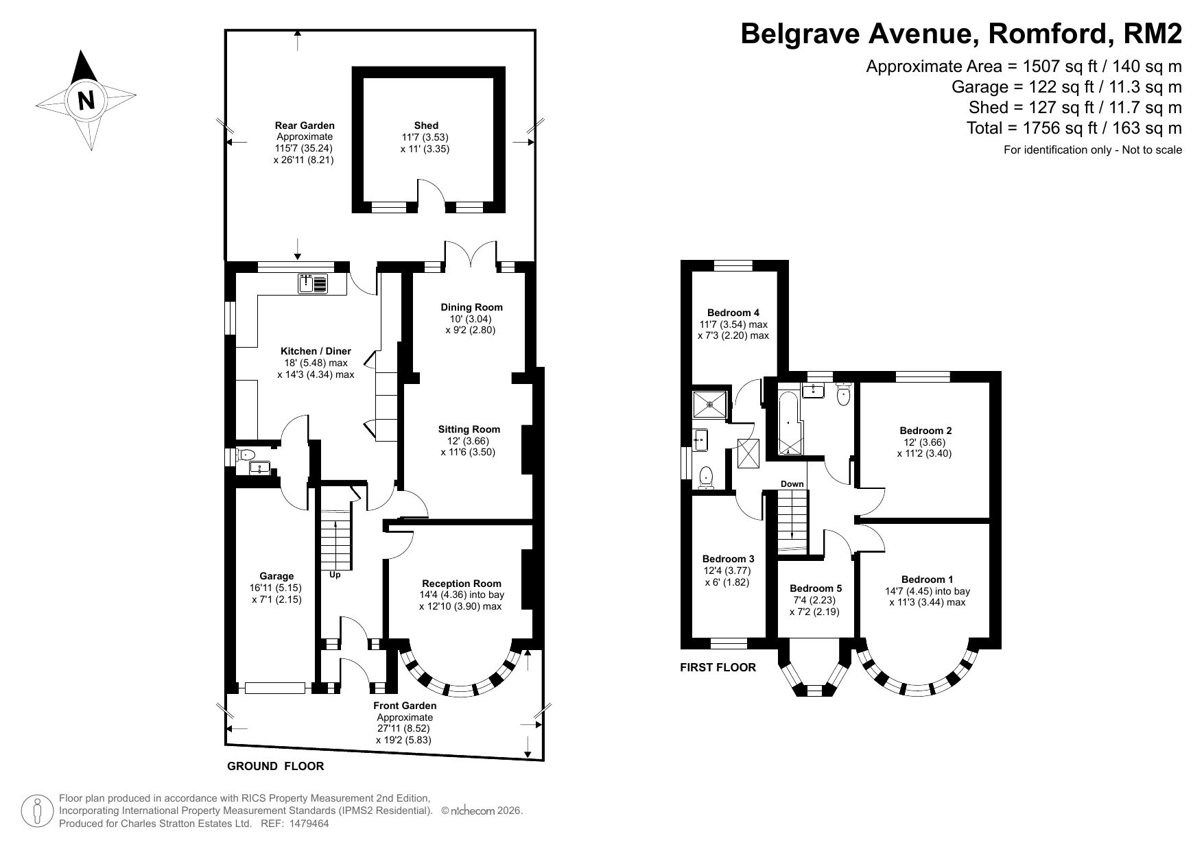 1 Belgrave Avenue, Romford floorplan