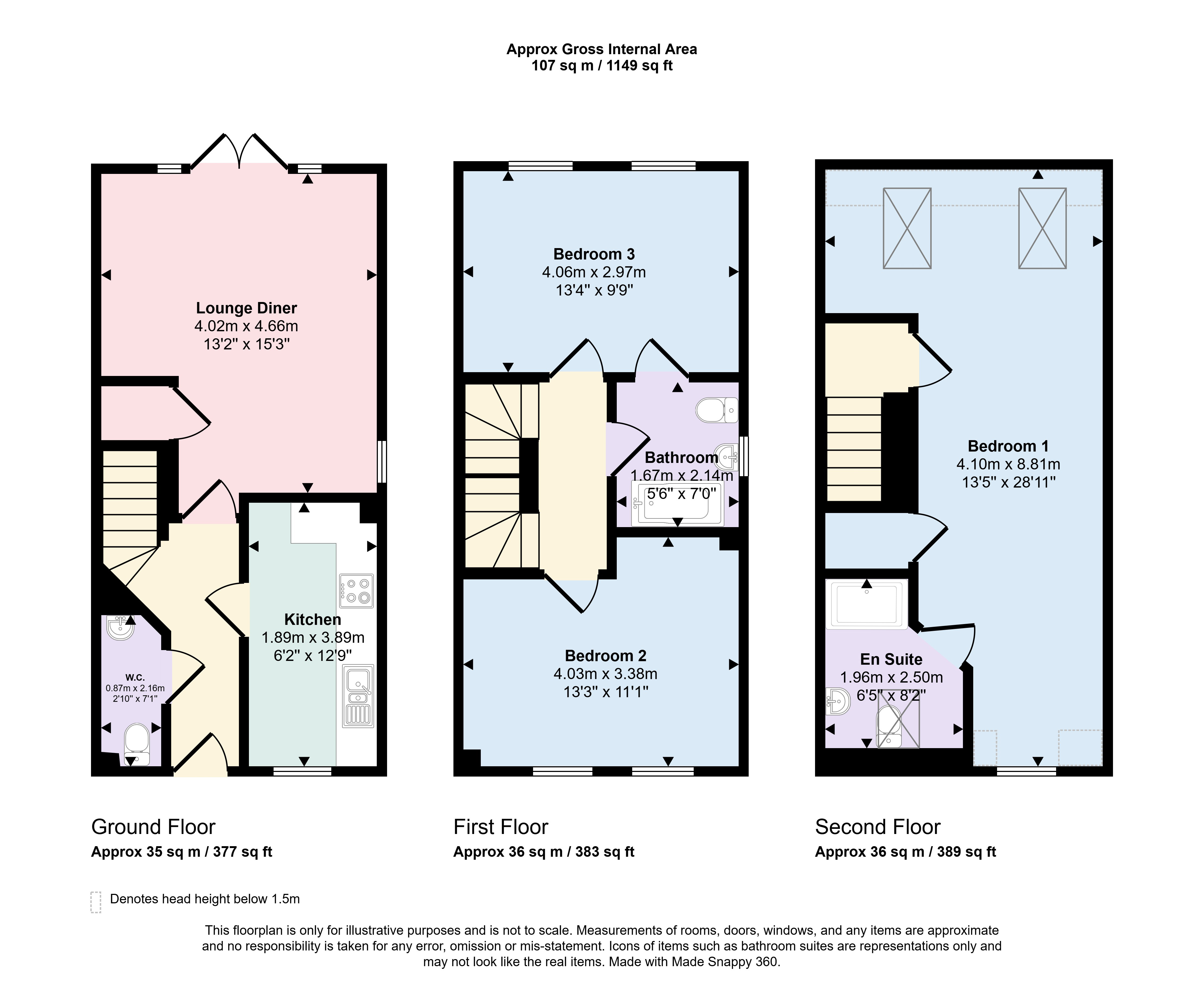 1, Lavender Way, Cramlington floorplan