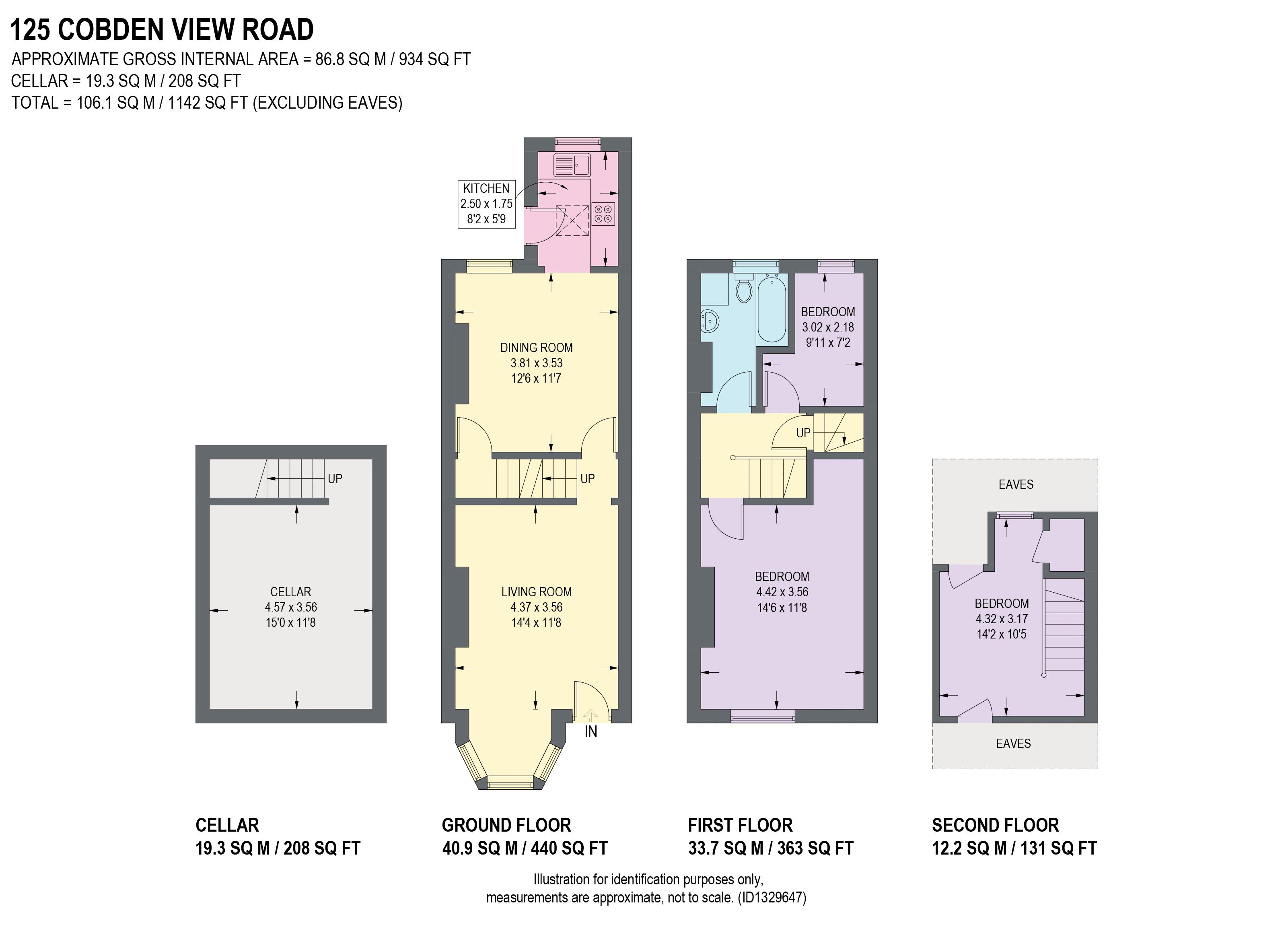 125, Cobden View Road, Sheffield floorplan