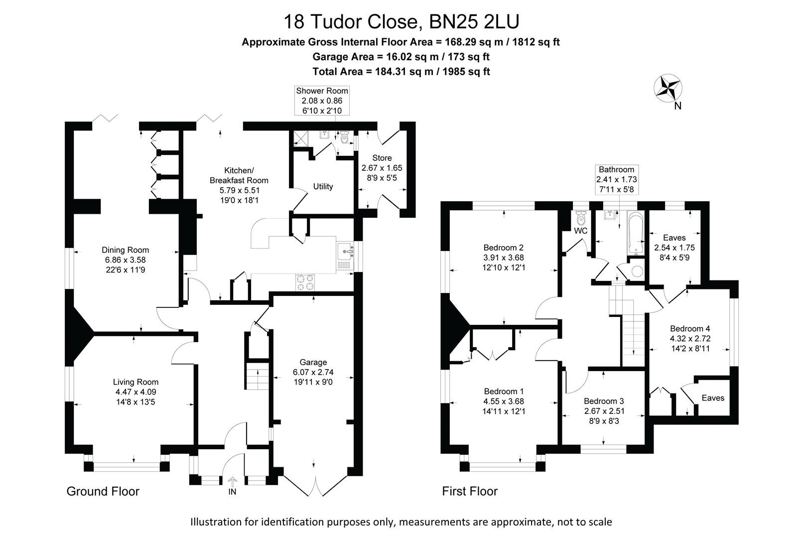 18, Tudor Close, Seaford floorplan