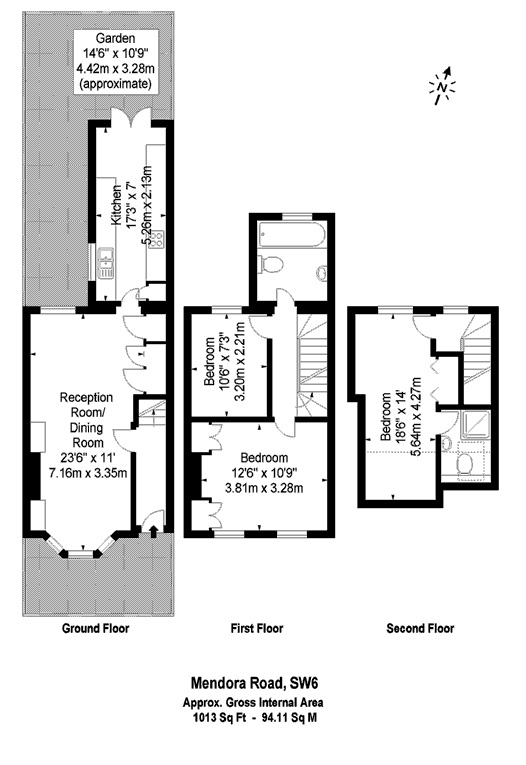 13, Mendora Road, London floorplan