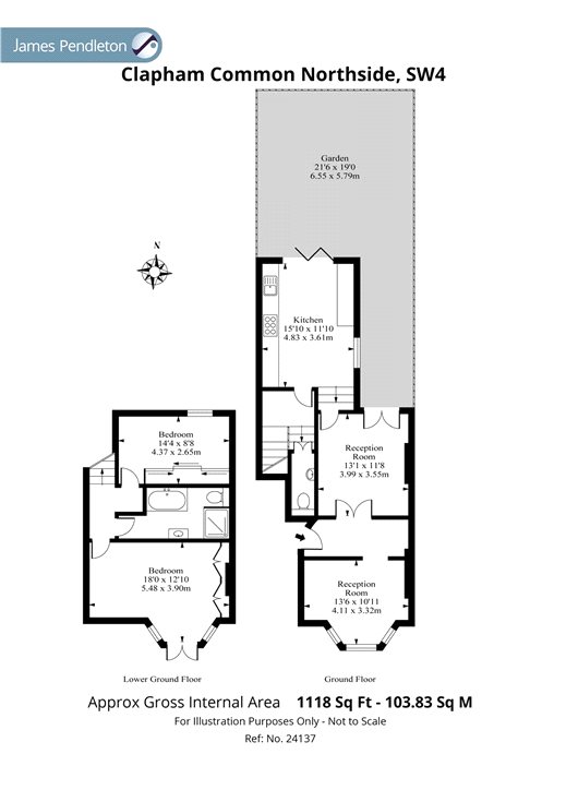 2 Bedrooms Flat to rent in Clapham Common North Side, Battersea, London SW4