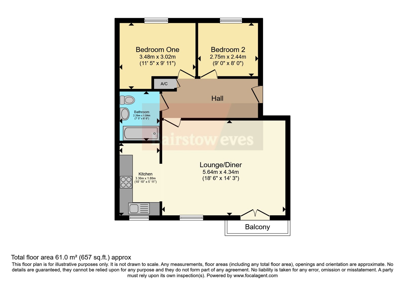 Flat 18, Kingfisher Heights,, Hogg Lane, Essex floorplan