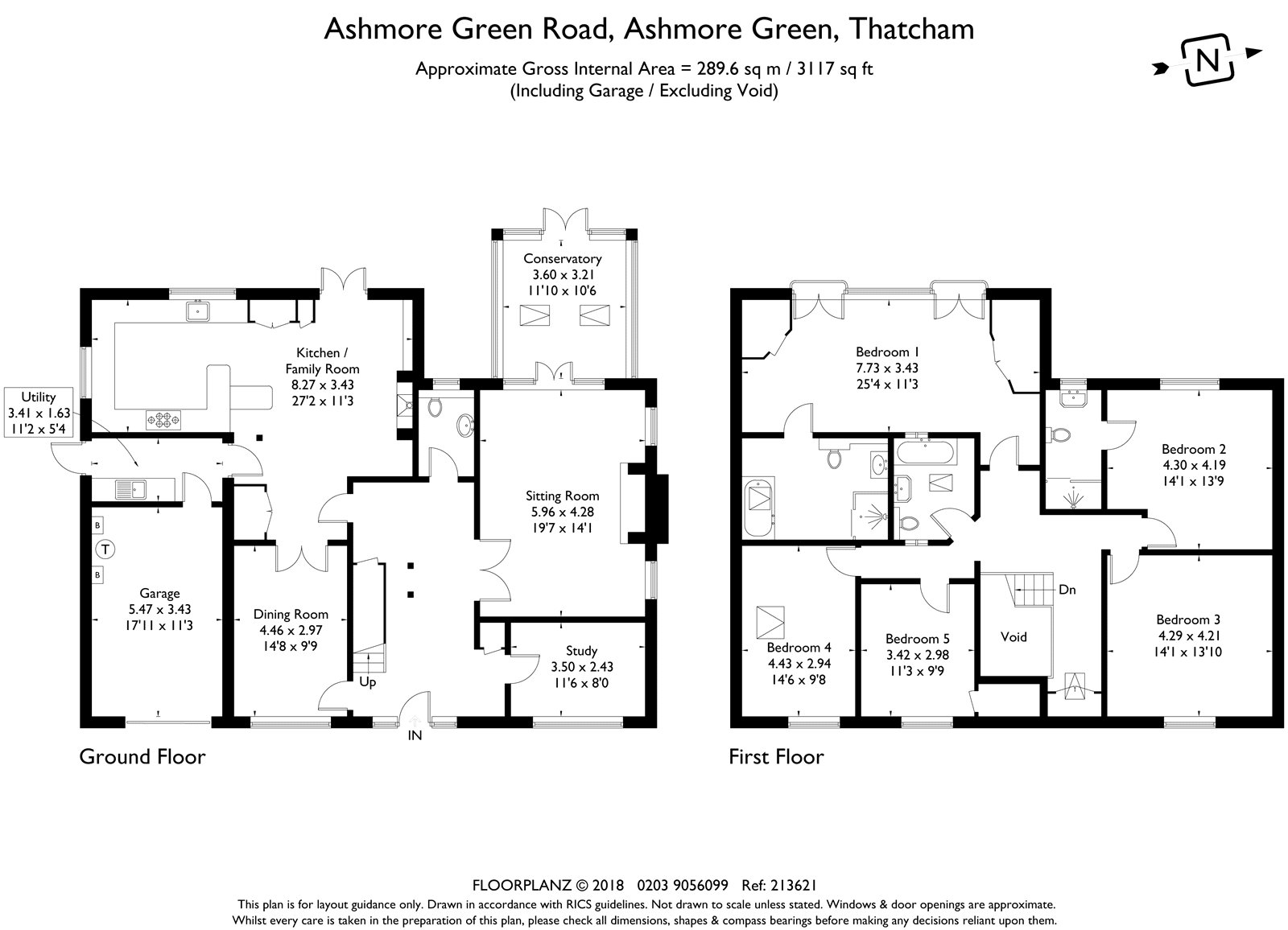 Ashmore Green Road, Ashmore Green, Thatcham, Berkshire RG18, 5 bedroom detached house for sale