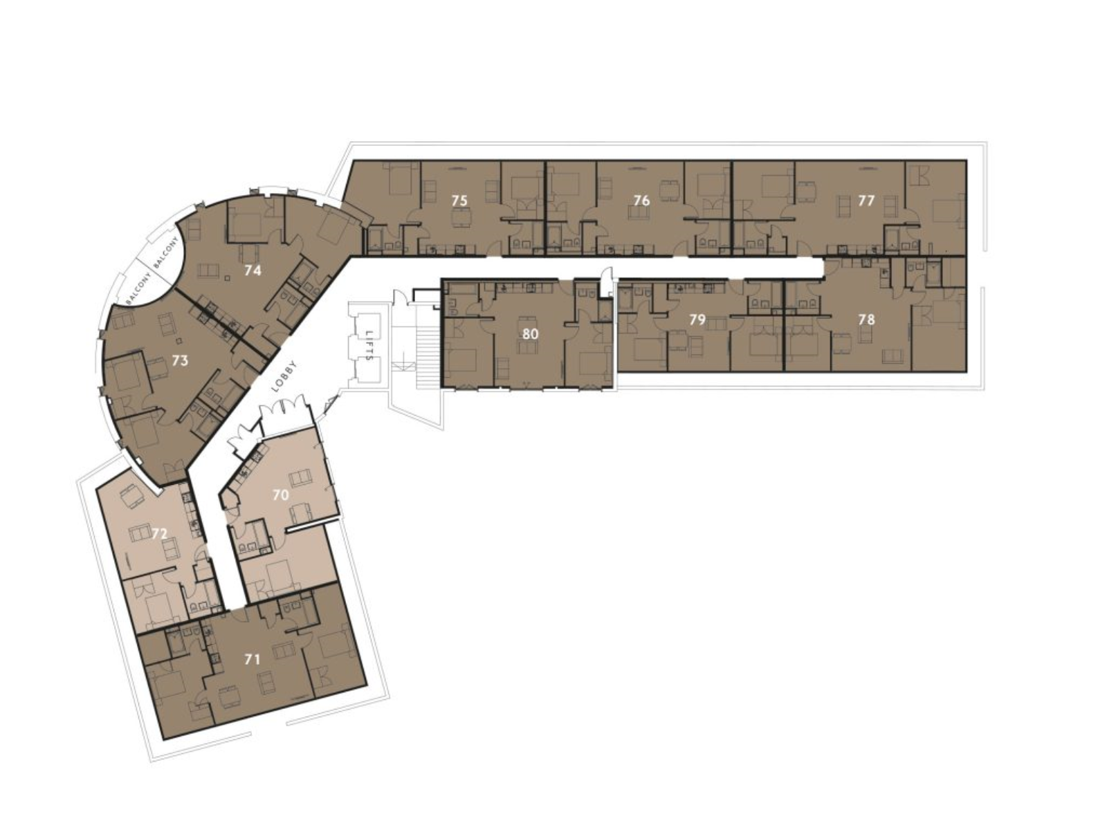 Flat 80 Century Court, Millennium Way, Bracknell floorplan