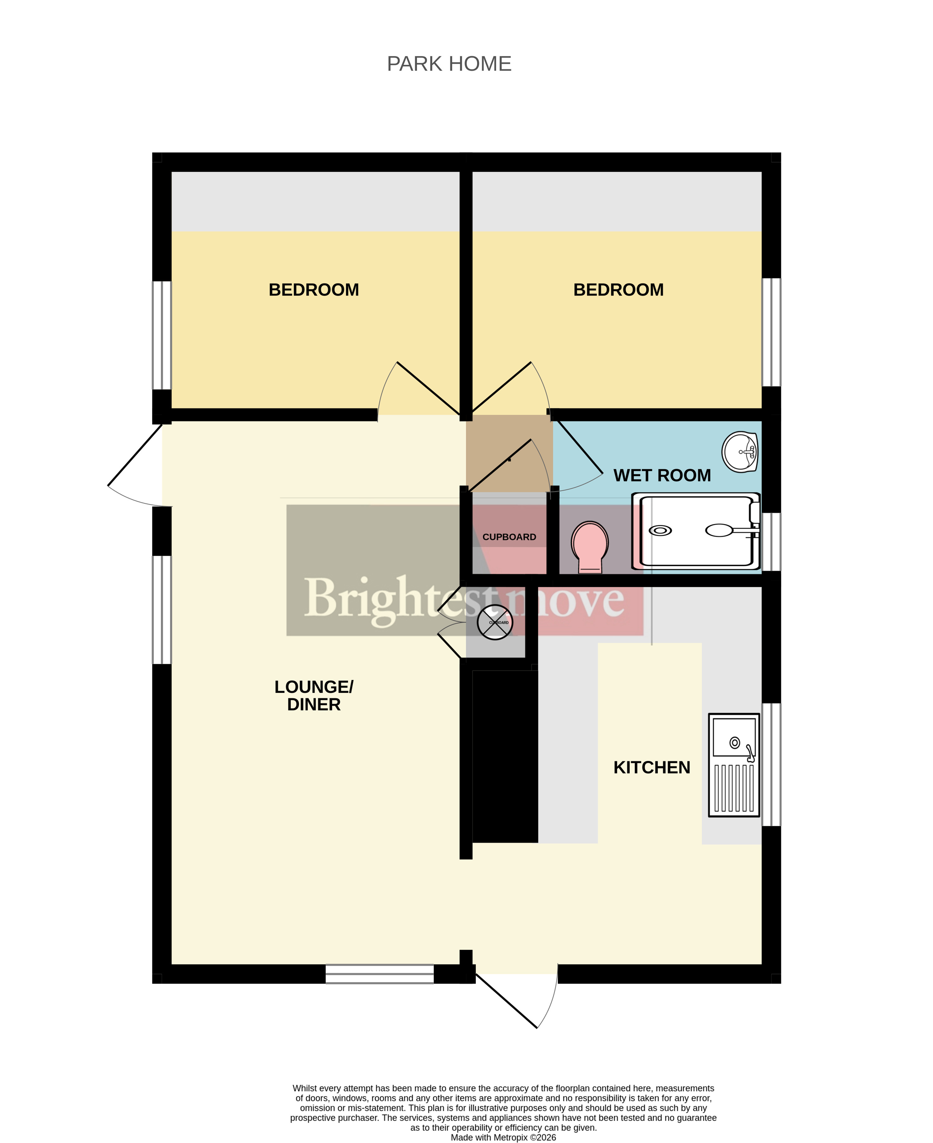 14 Grove Road, Summer Lane Park Homes, Banwell floorplan
