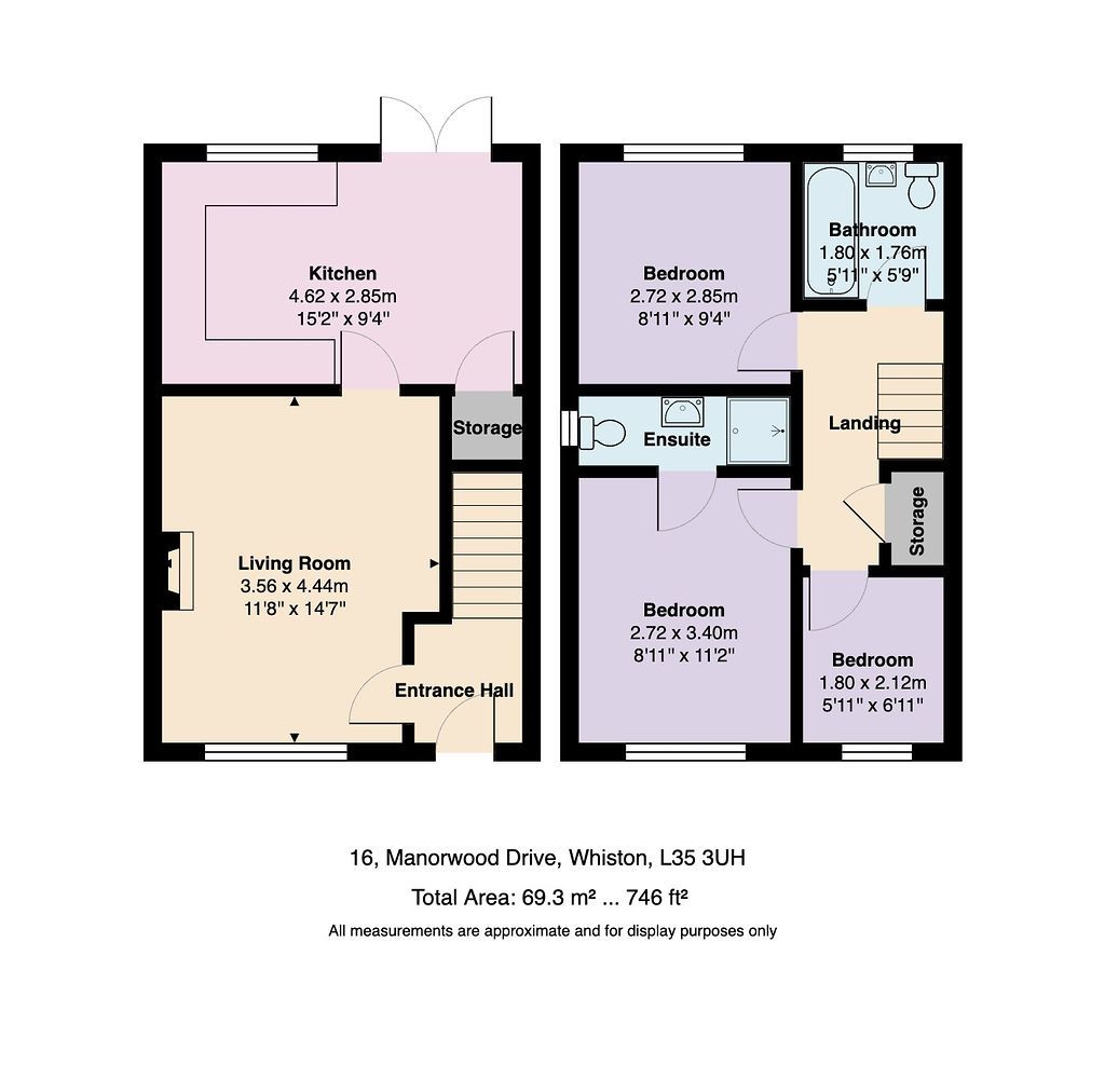 16, Manorwood Drive, Prescot floorplan