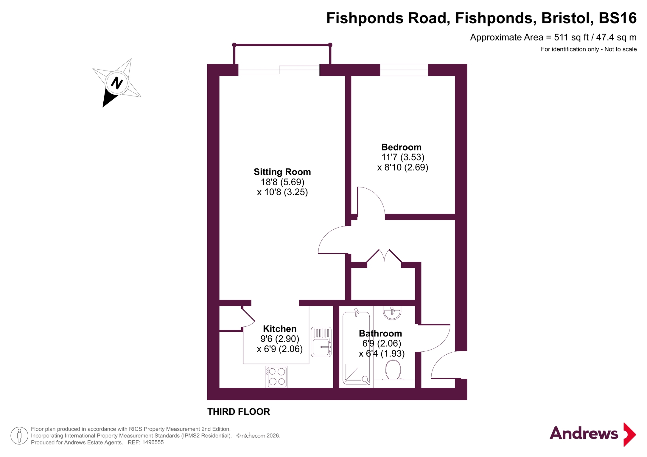 16, Star Apartments, 526, Fishponds Road, Bristol floorplan