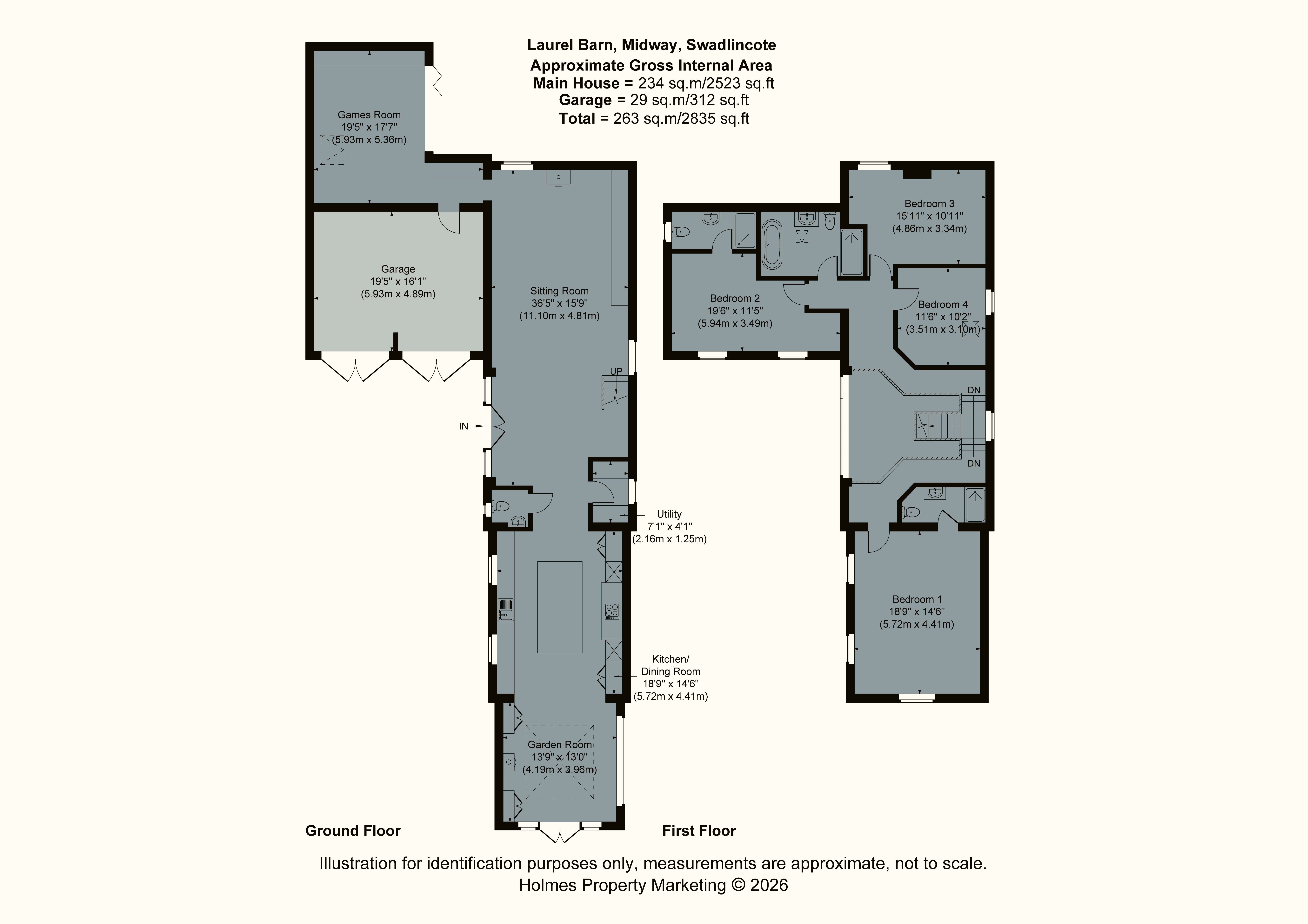 Laurel Barn, 552, Burton Road, Swadlincote floorplan