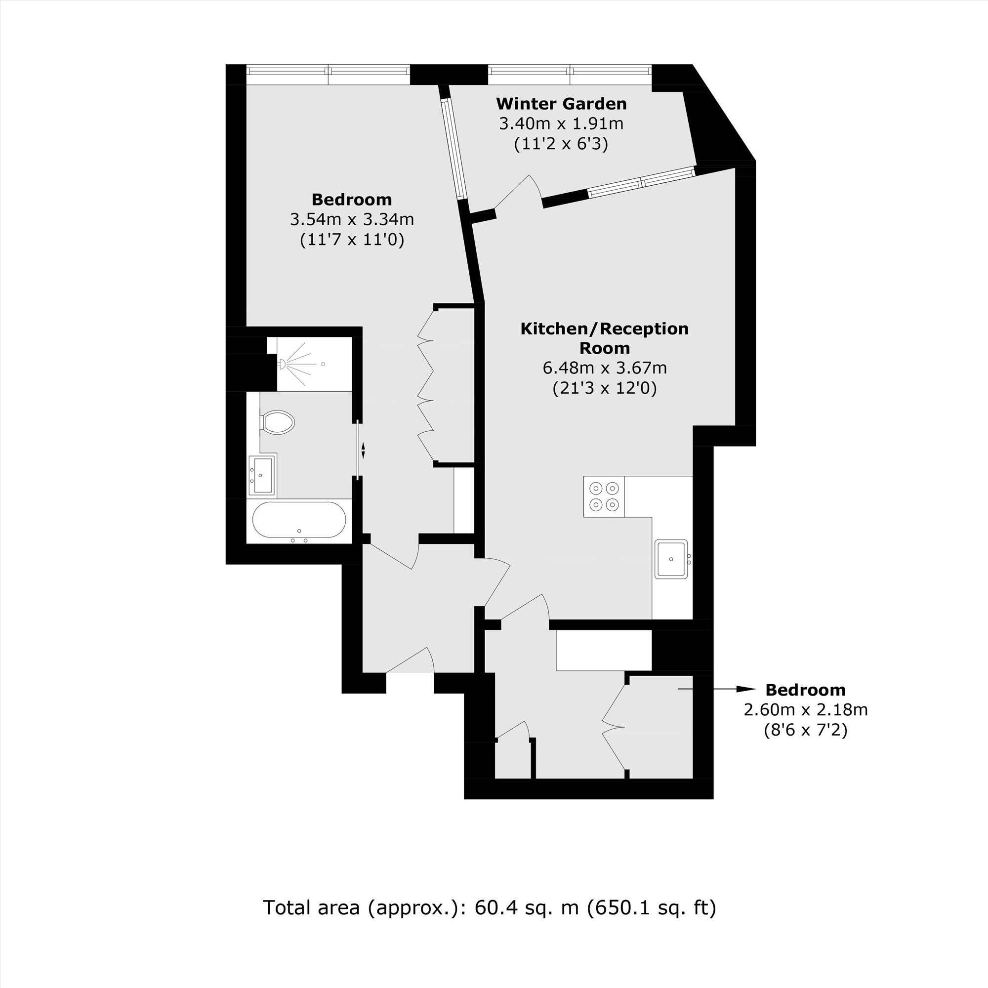 Apartment 2103, 1, Nine Elms Lane, London floorplan