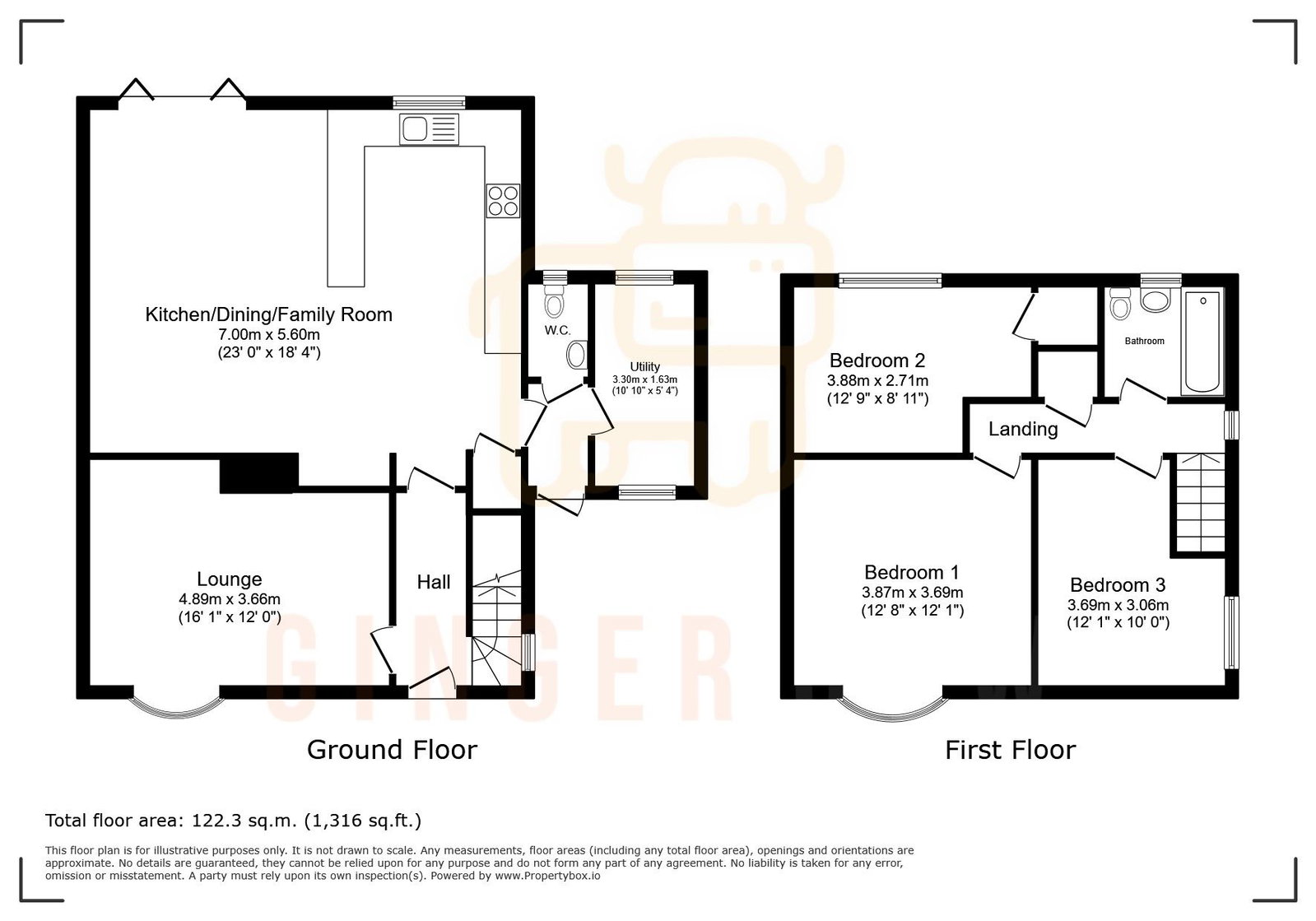 39, Dunstall Road, Bedford floorplan