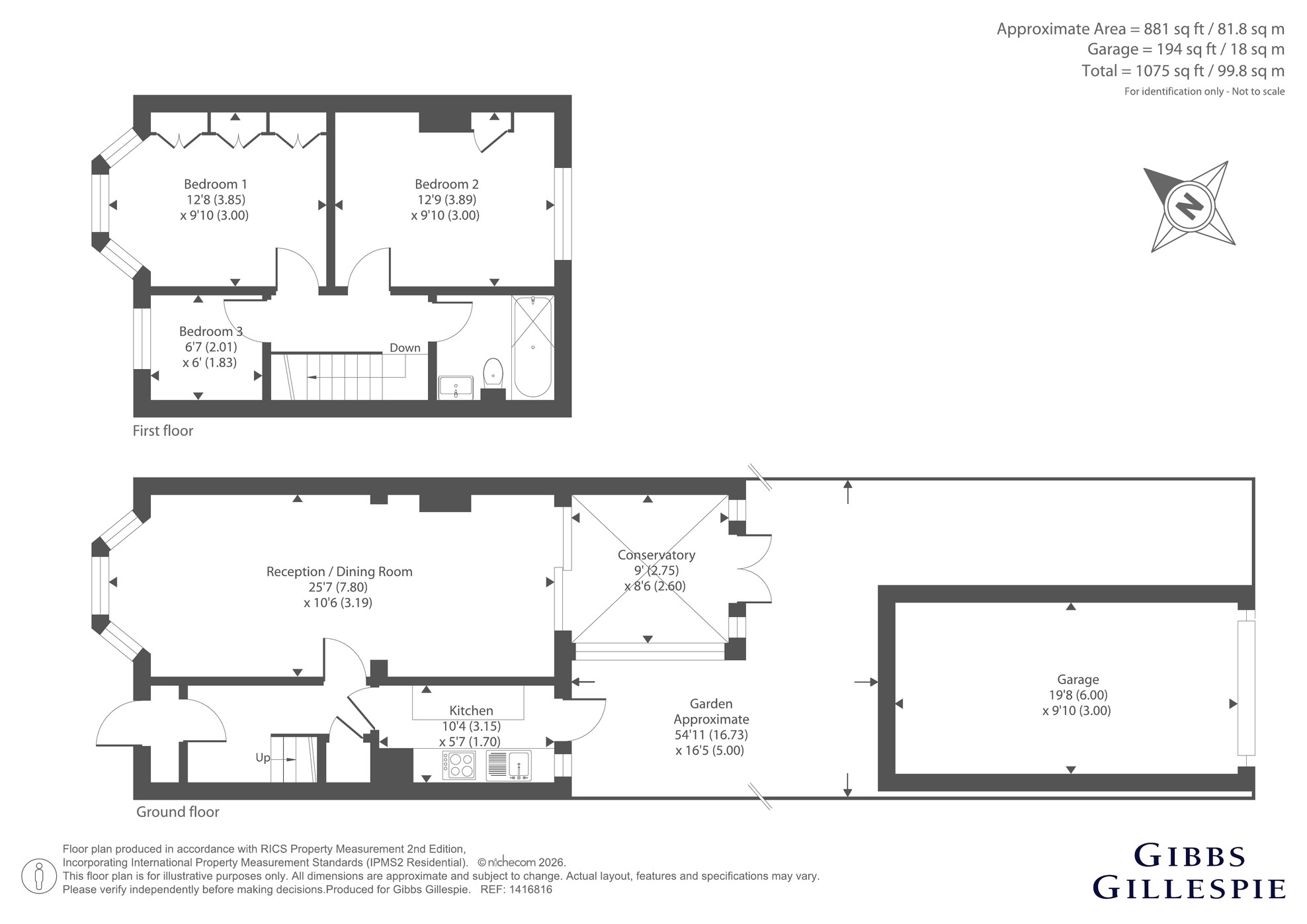 182, Conway Crescent, Greenford floorplan