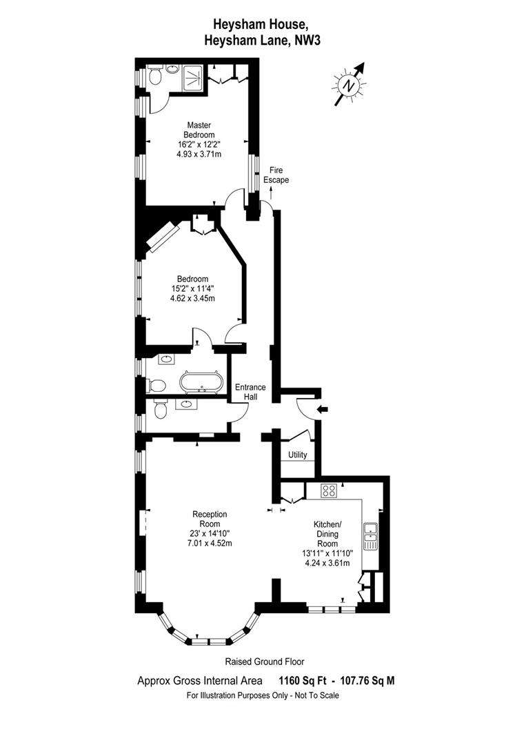 2 Bedrooms Flat to rent in Heysham Lane, Hampstead, London NW3