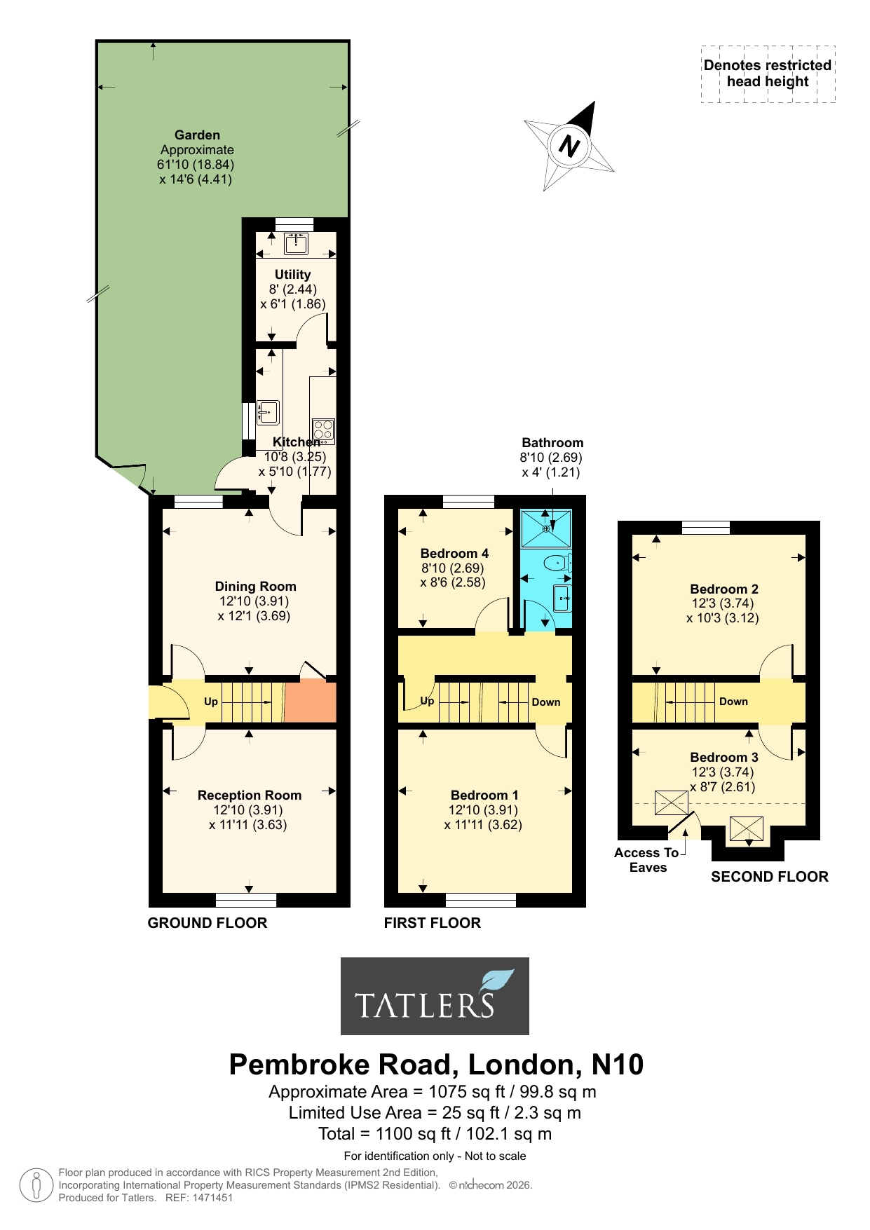 121, Pembroke Road, London floorplan