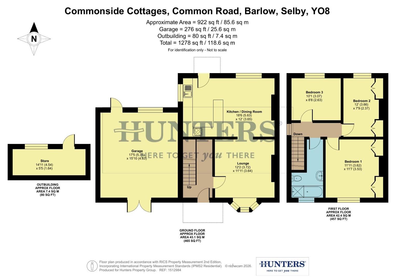 1 Commonside Cottages, Common Road, Selby floorplan