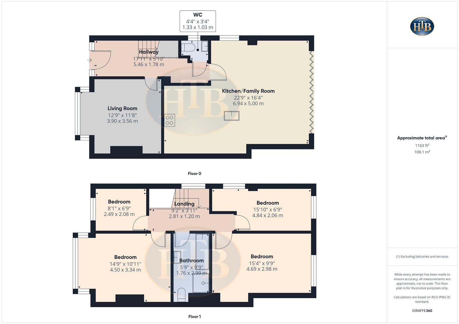 62, Dennis Road, East Molesey floorplan